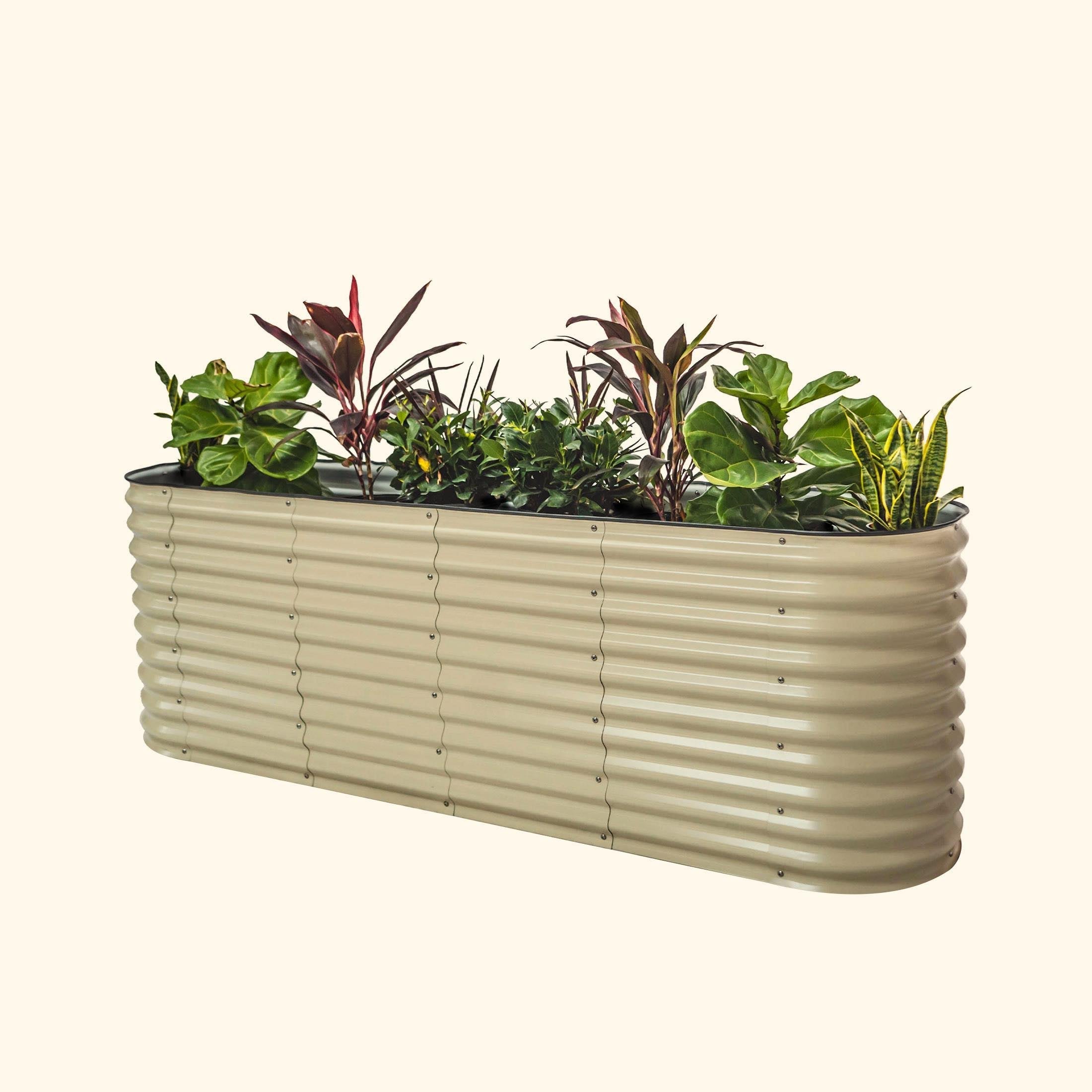 large raised indoor planter Vego Garden 32 Inch Tall 9 In 1 Modular Metal Raised Garden Bed Kit