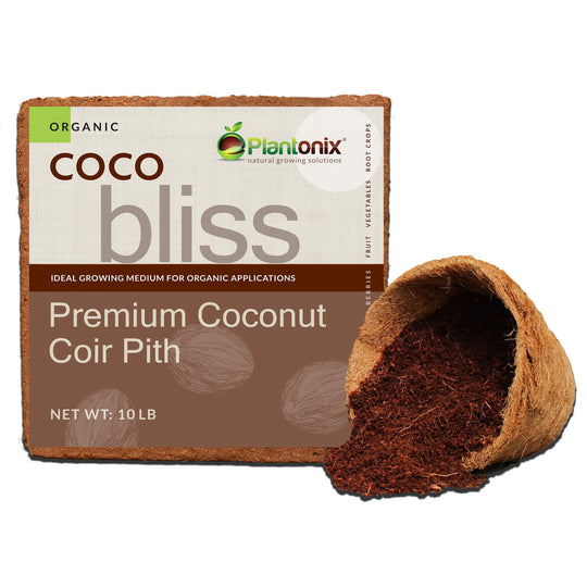 Coco Bliss 10 Lb Coco Coir Block - Perfect Growing Medium for Vegetable Gardens, Plants and Mushrooms
