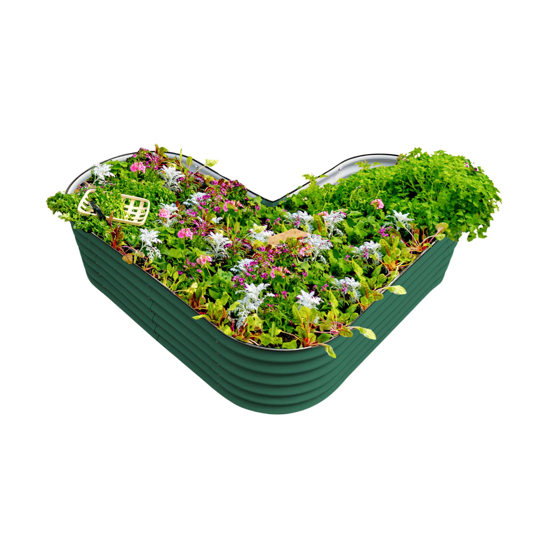 17" Tall L-Shaped Raised Garden Bed Kit - Standard Size