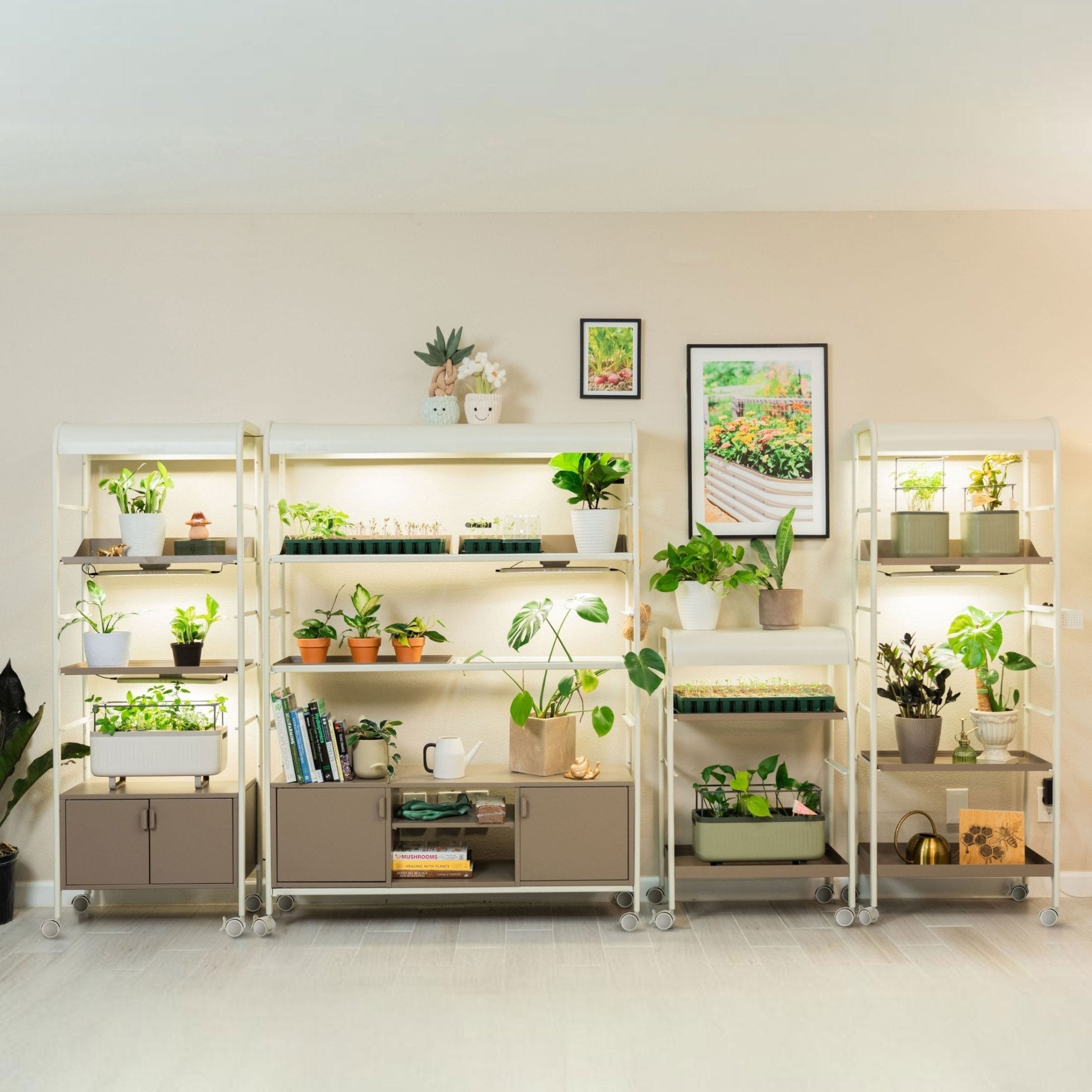free standing plant grow lights 4 Tier Grow Light Garden