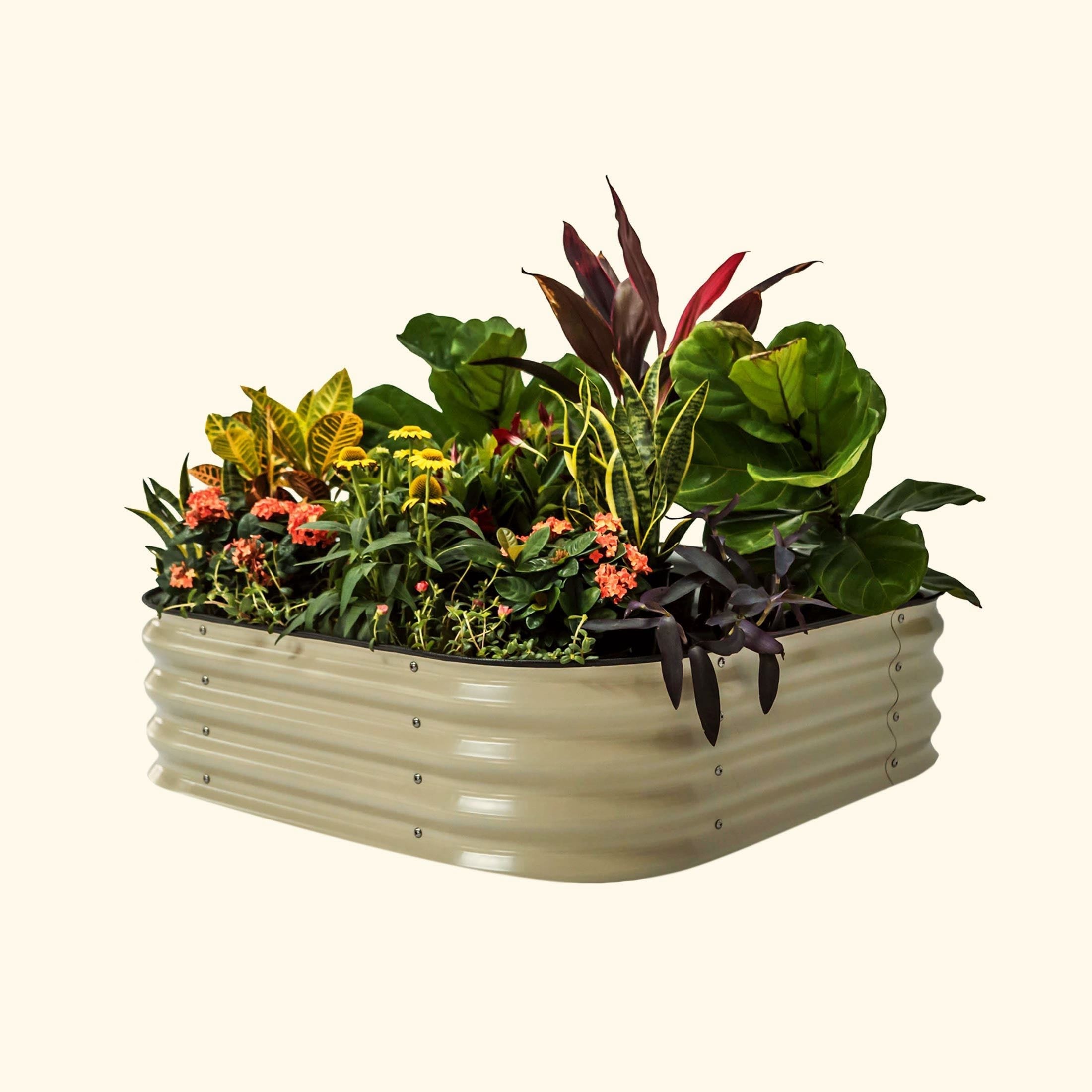 11" Tall 4 In 1 Small Modular Metal Raised Garden Bed Kit - Team Grow