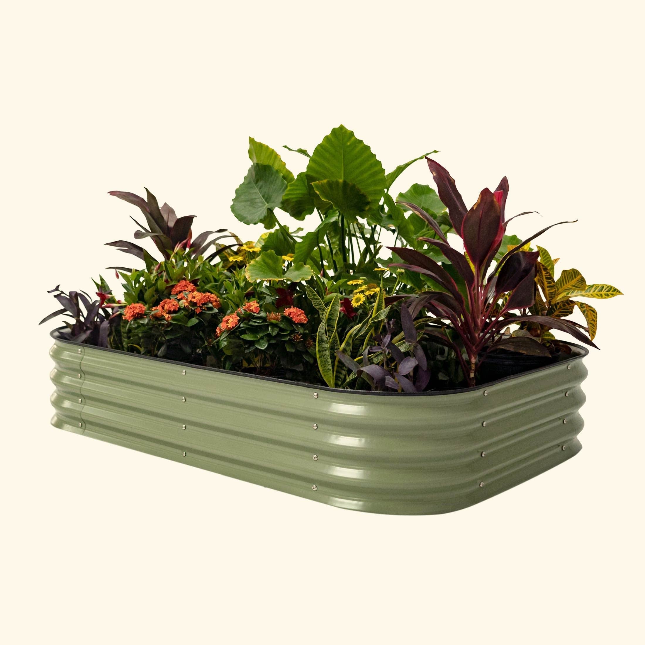 11" Tall 6 In 1 Medium Modular Metal Raised Garden Bed Kit - Team Grow