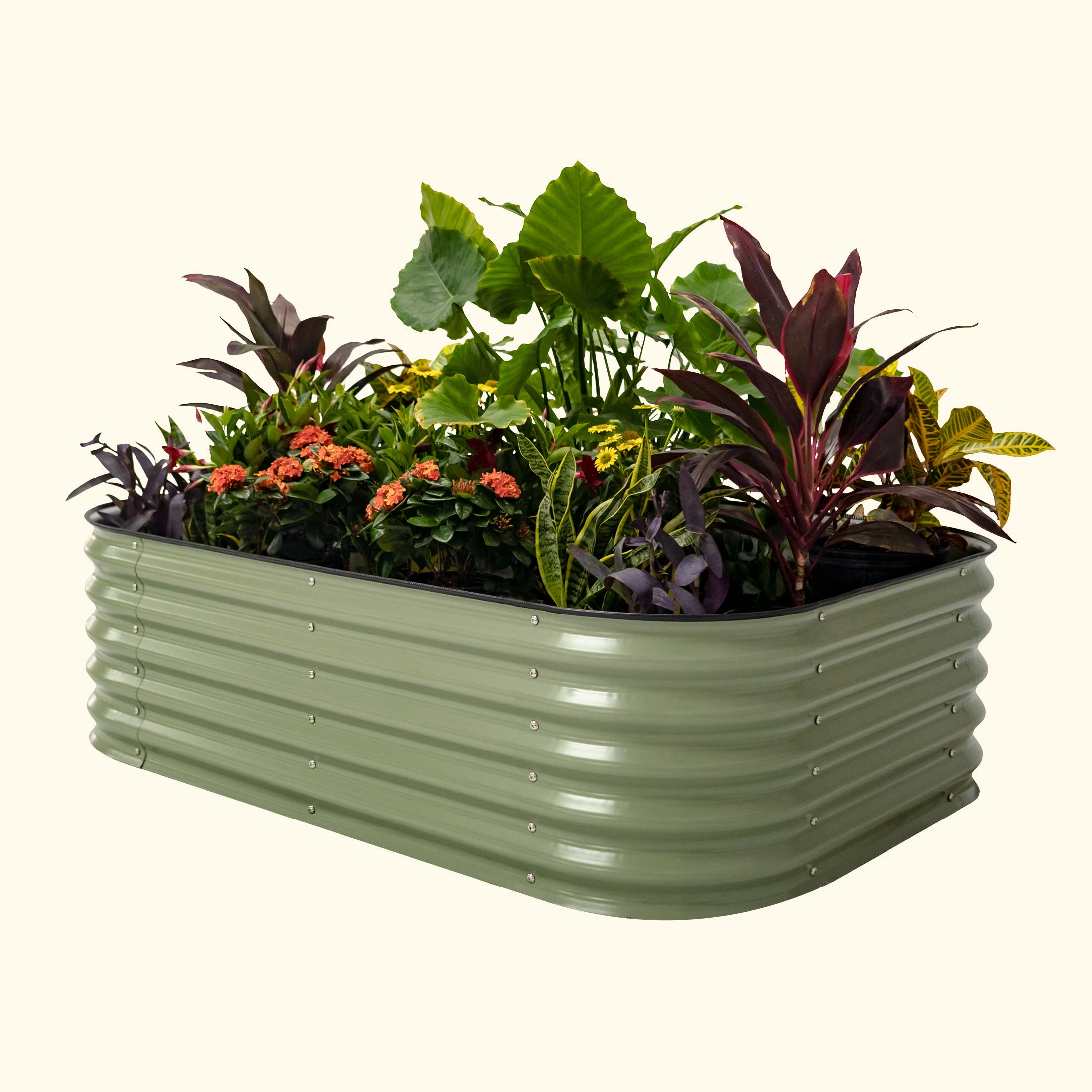 17" Tall 6 In 1 Medium Modular Metal Raised Garden Bed Kit - Team Grow
