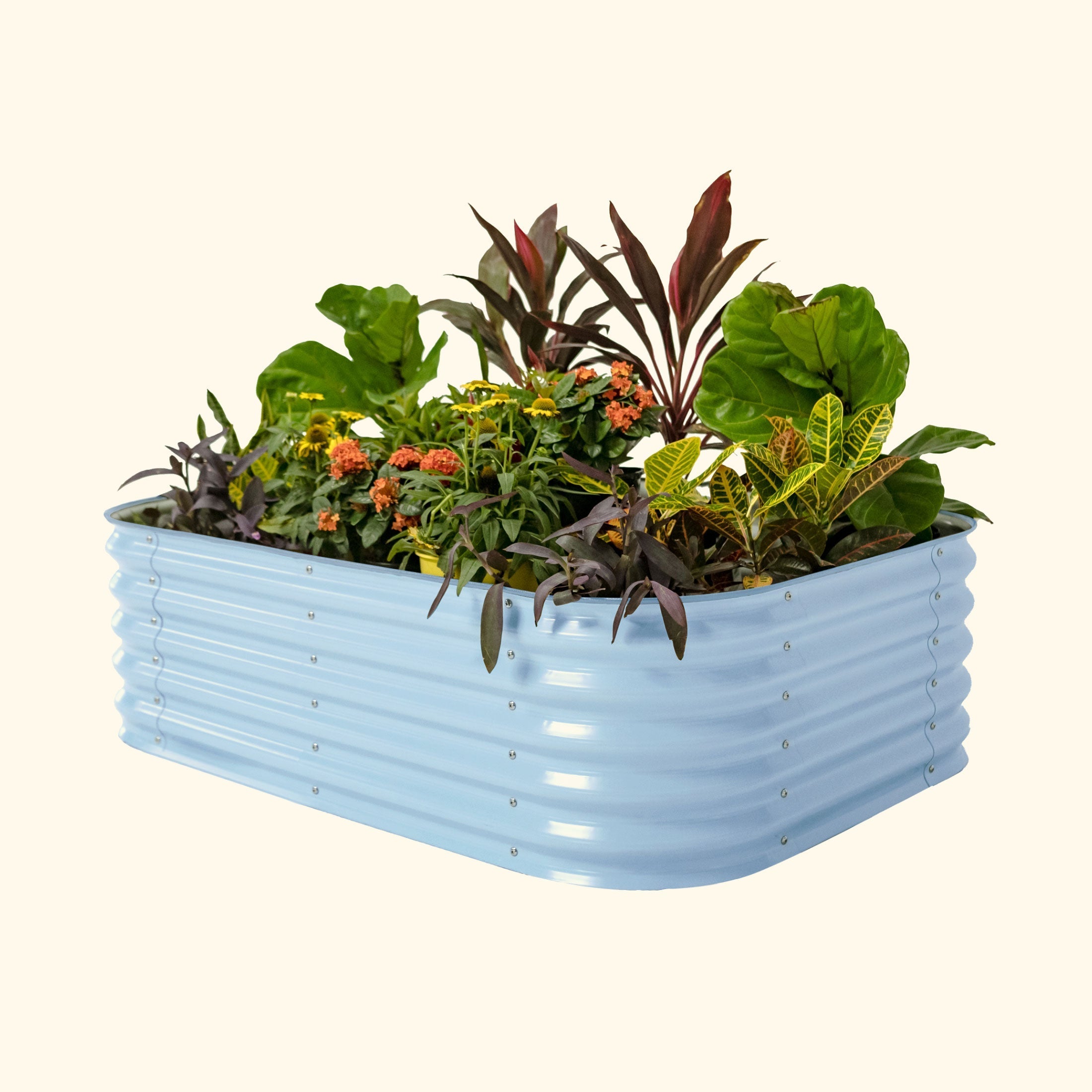 17" Tall 6 In 1 Medium Modular Metal Raised Garden Bed Kit - Team Grow