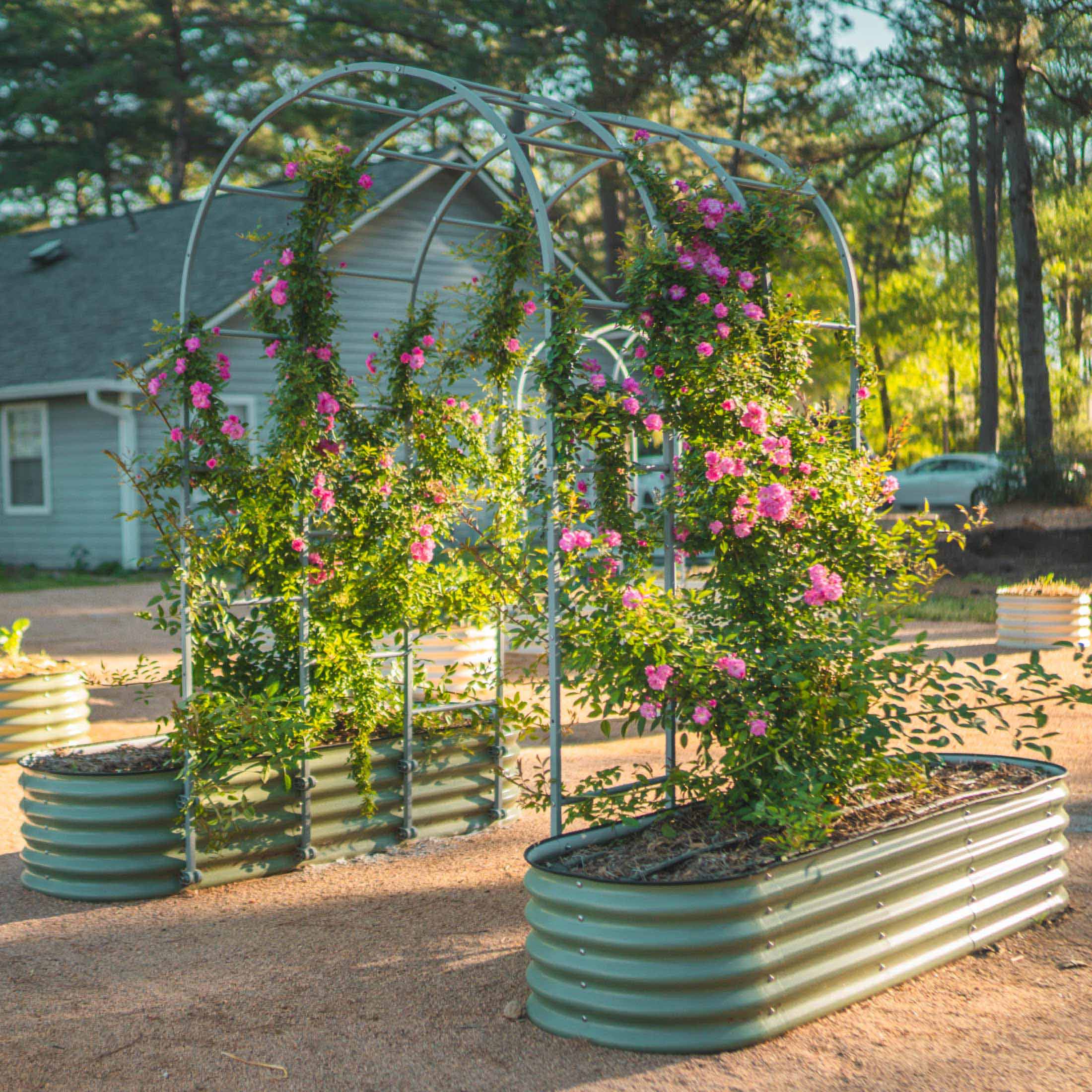 17" Tall 6 In 1 Medium Modular Metal Raised Garden Bed Kit - Team Grow