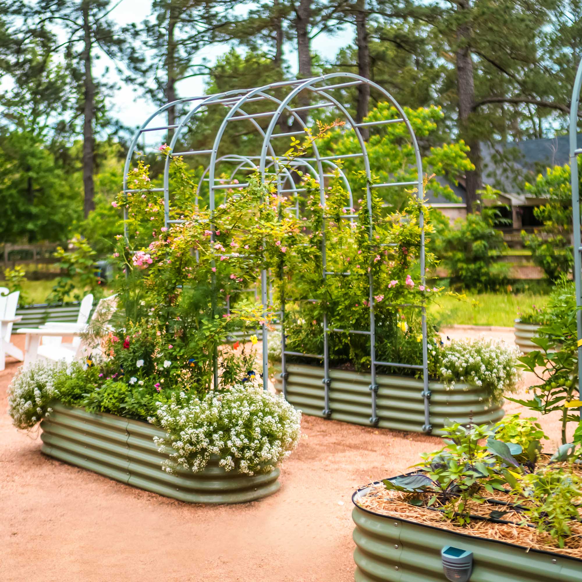 17" Tall 9 In 1 Large Modular Metal Raised Garden Bed Kit - Team Grow