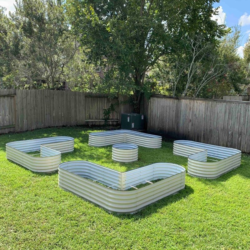 17" Tall L - Shaped Raised Garden Bed Kit - Large Size - Team Grow