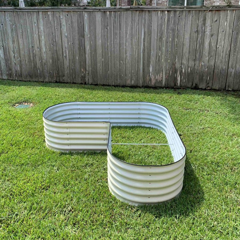 17" Tall L - Shaped Raised Garden Bed Kit - Standard Size - Team Grow