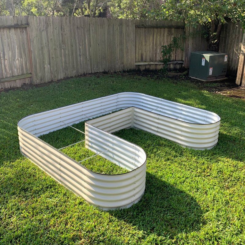 17" Tall U - Shaped Raised Garden Bed Kit - Large Size - Team Grow