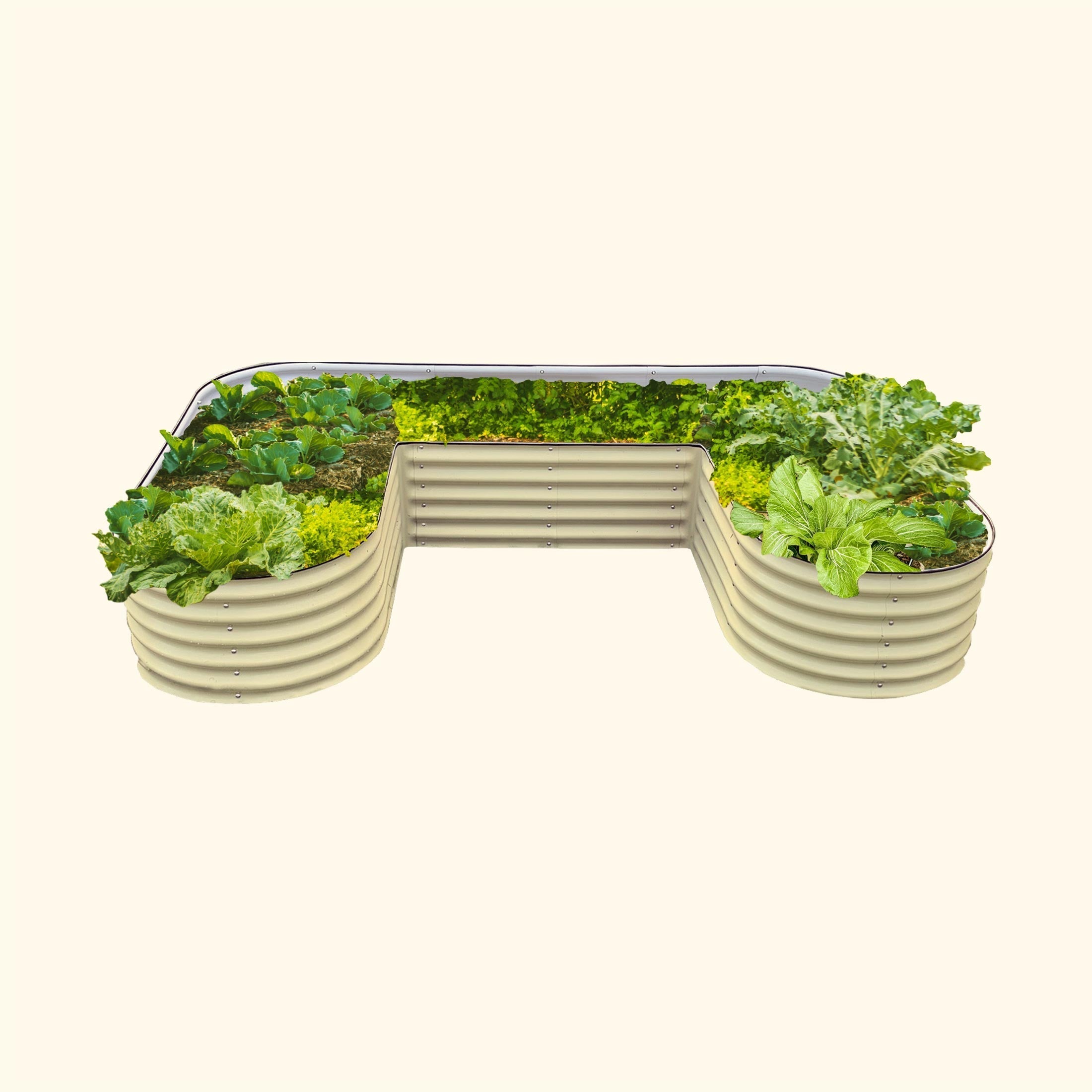 17" Tall U Shaped Raised Garden Bed Kit - Standard Size - Team Grow