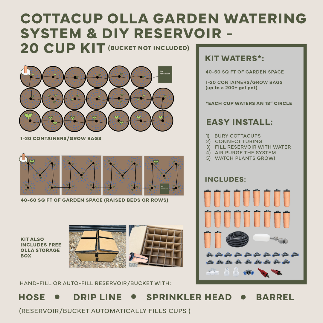 Thirsty Earth: CottaCup Automatic Olla Watering System For Your Garden
