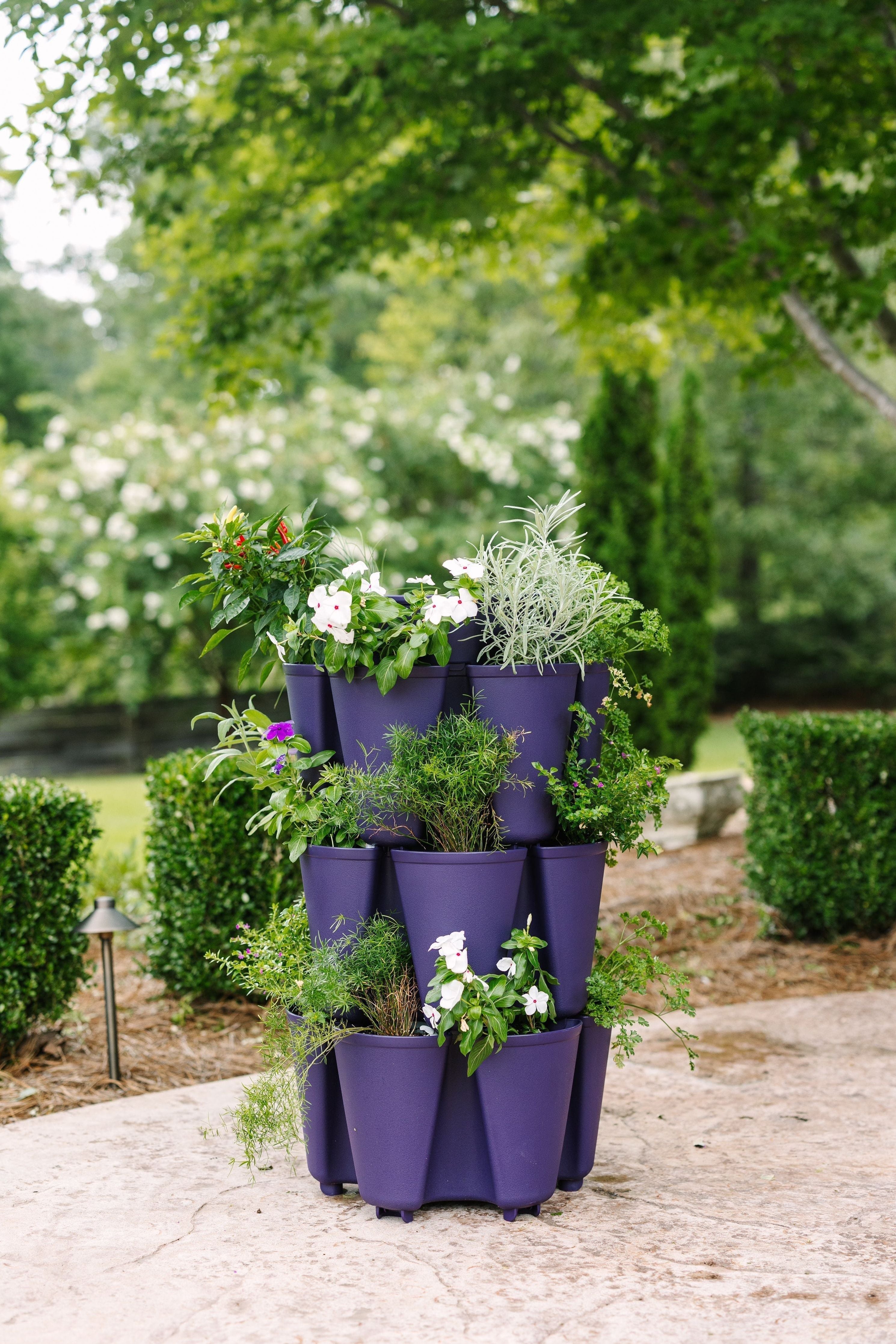 3 Tier GreenStalk Garden Original Vertical Planter - Basic Texture - Team Grow