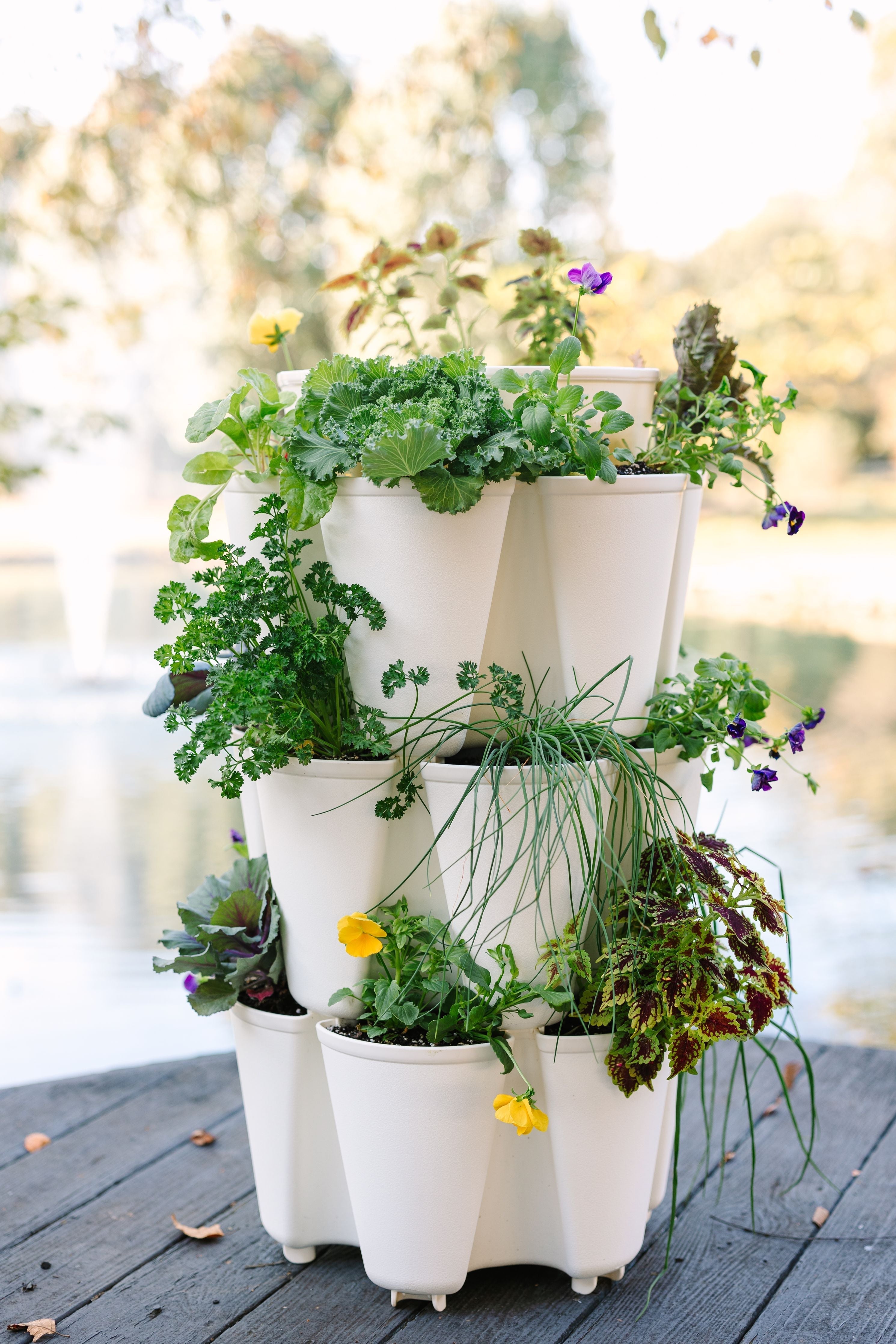 vertical indoor planter 3 Tier GreenStalk Garden Original Vertical Planter