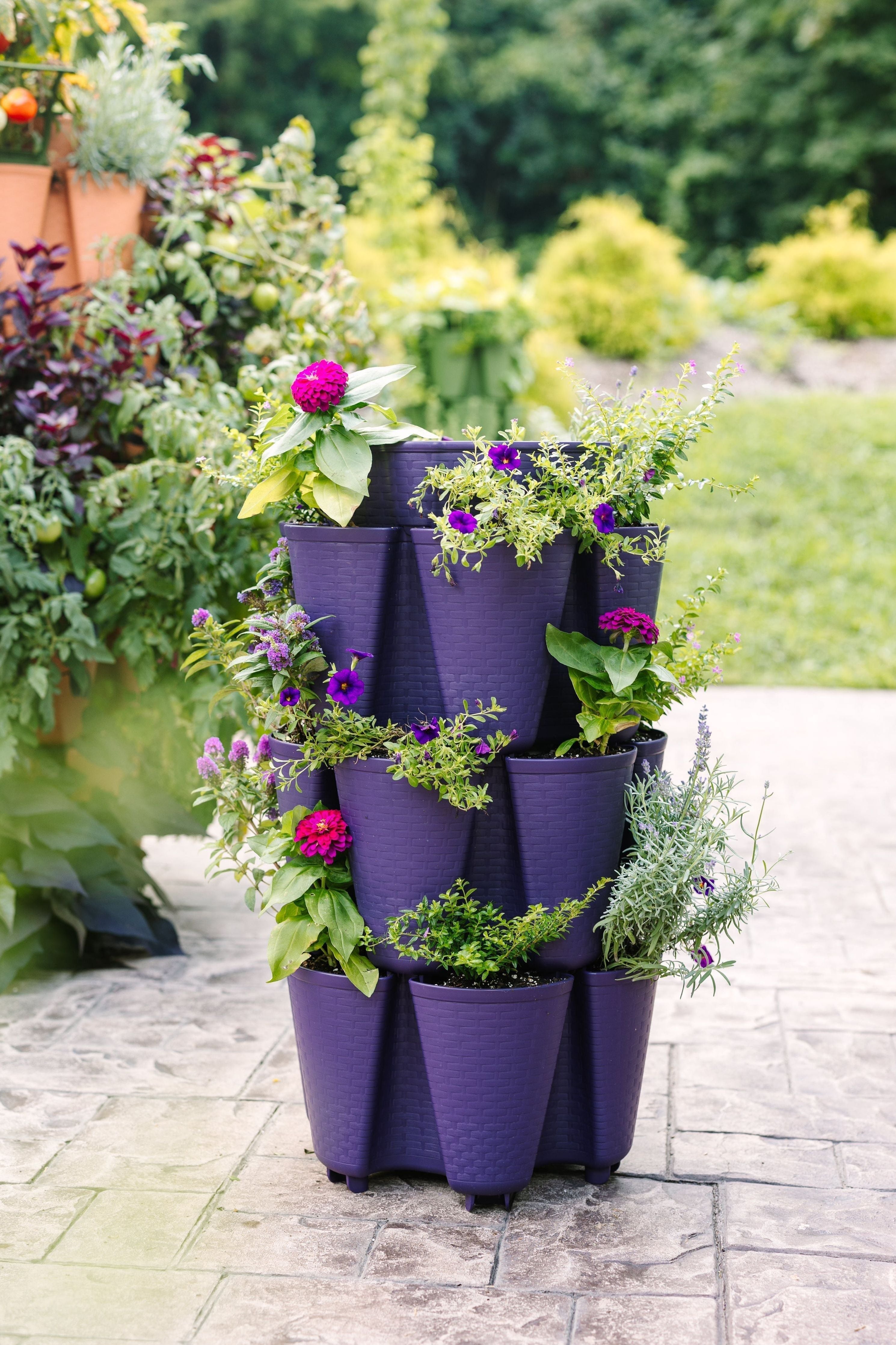 3 tier hanging basket planter 3 Tier GreenStalk Garden Original Vertical Planter