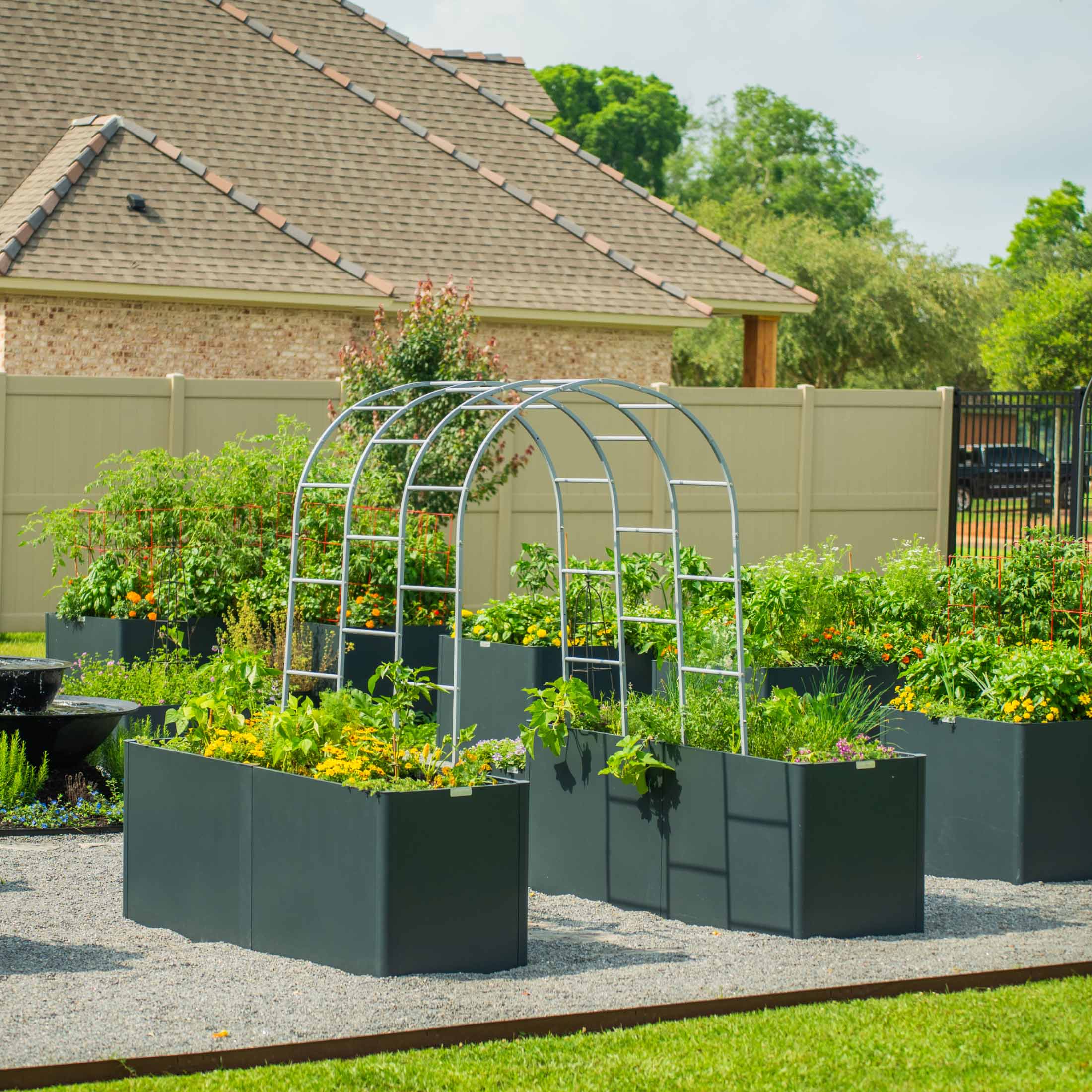 32" Extra Tall Modern 27" x 83" Metal Raised Garden Bed - Team Grow