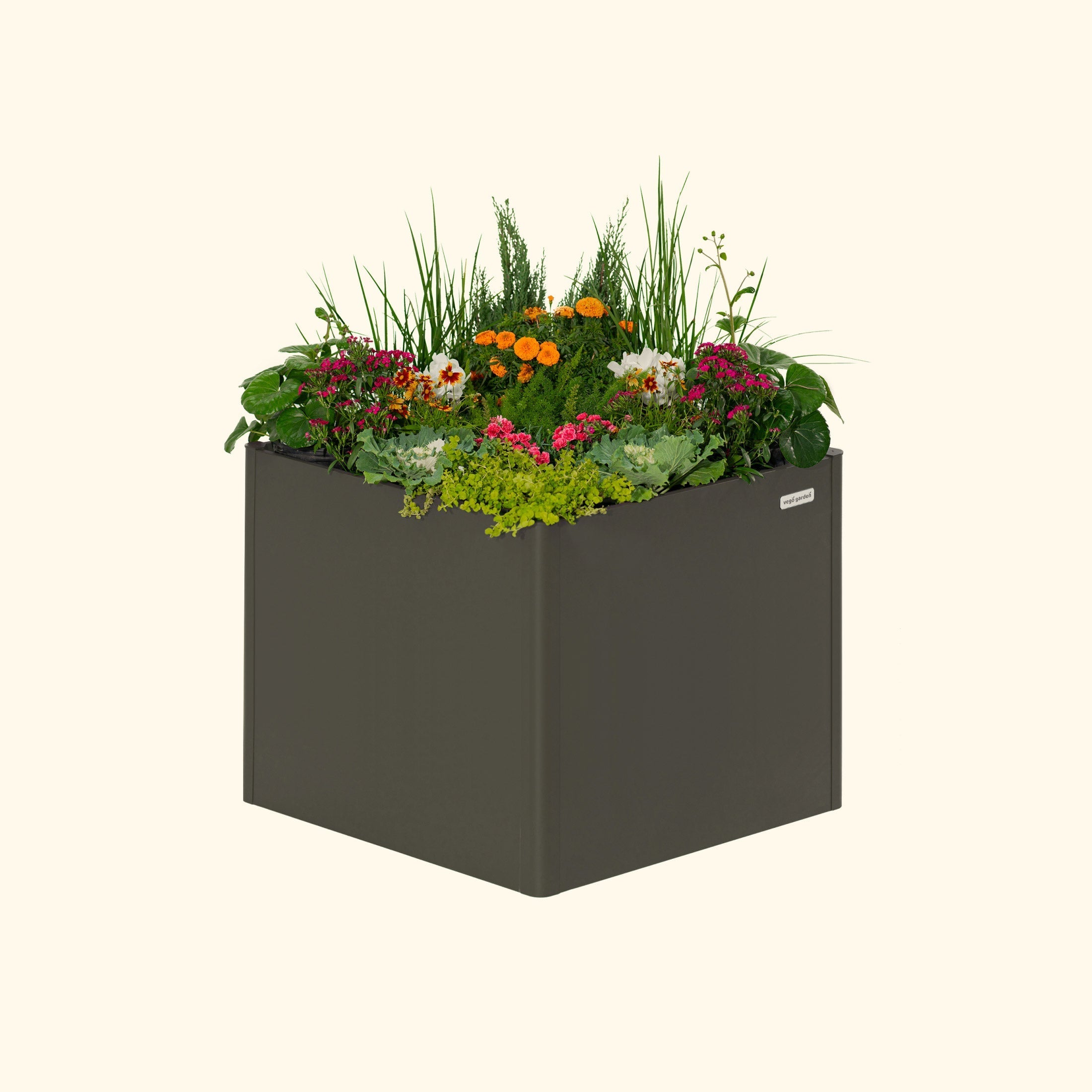 32" Extra Tall Modern 42" x 42" Metal Raised Garden Bed - Team Grow