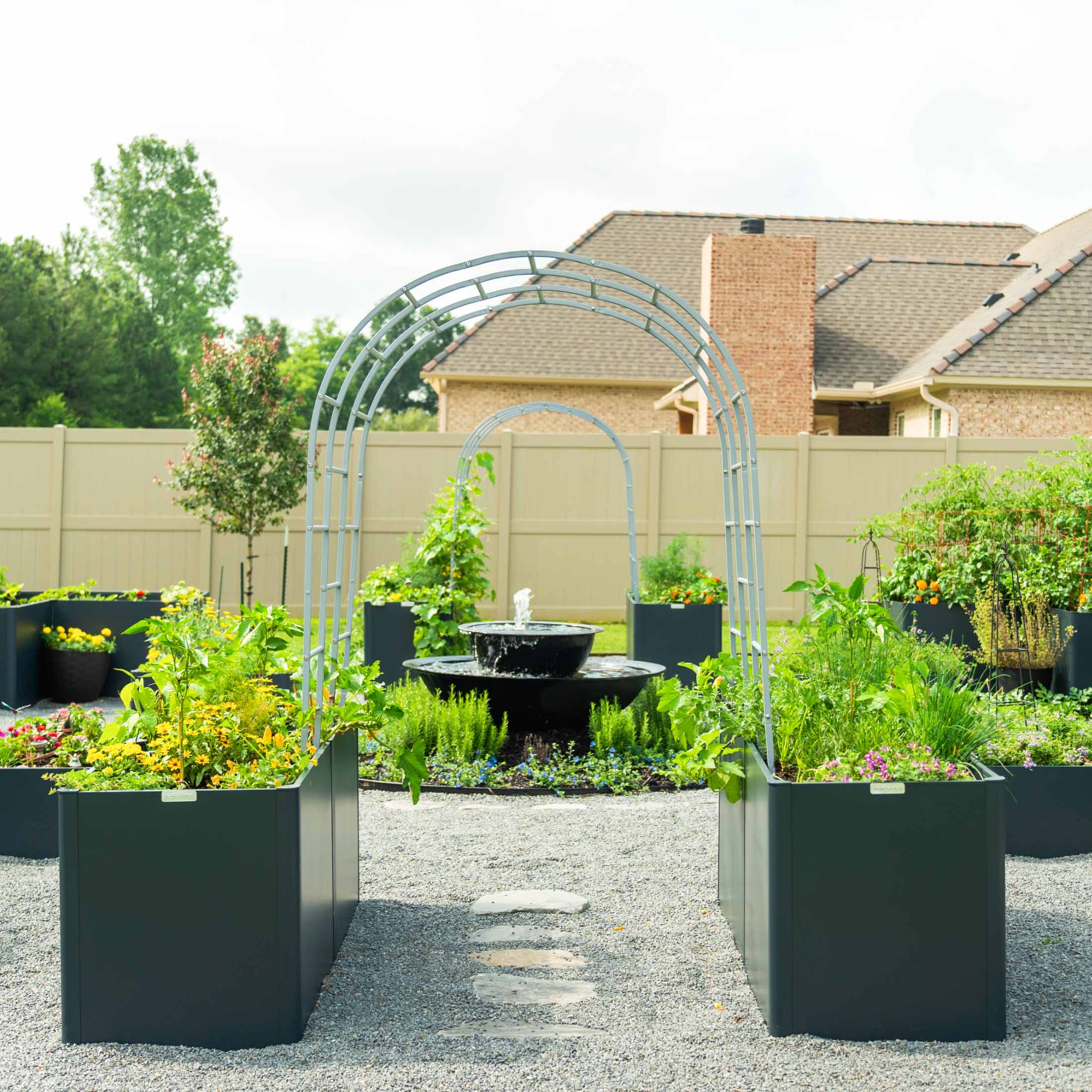 32" Extra Tall Modern 42" x 83" Metal Raised Garden Bed - Team Grow