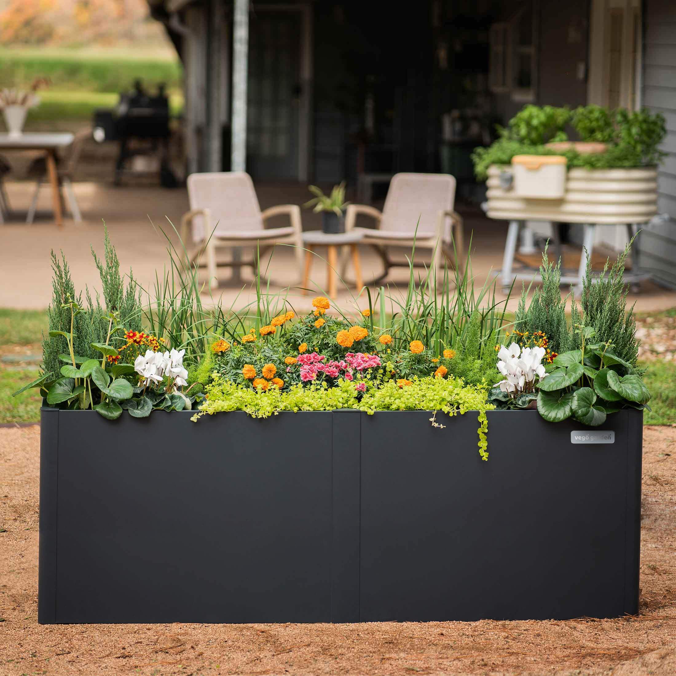 32" Extra Tall Modern L Shape Metal Raised Garden Bed - Team Grow