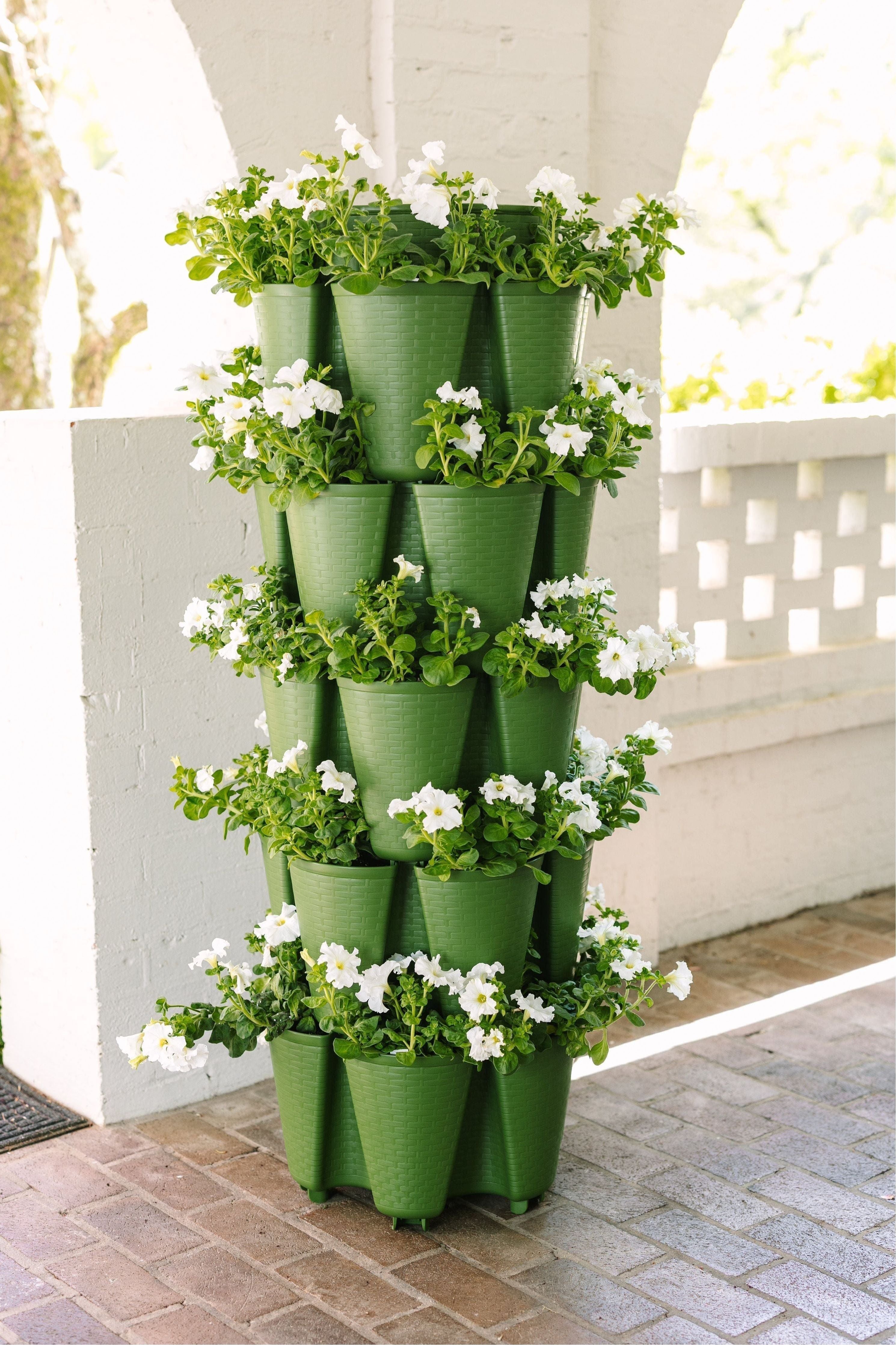 5 Tier GreenStalk Garden Original Vertical Planter - Basket Weave Texture - Team Grow