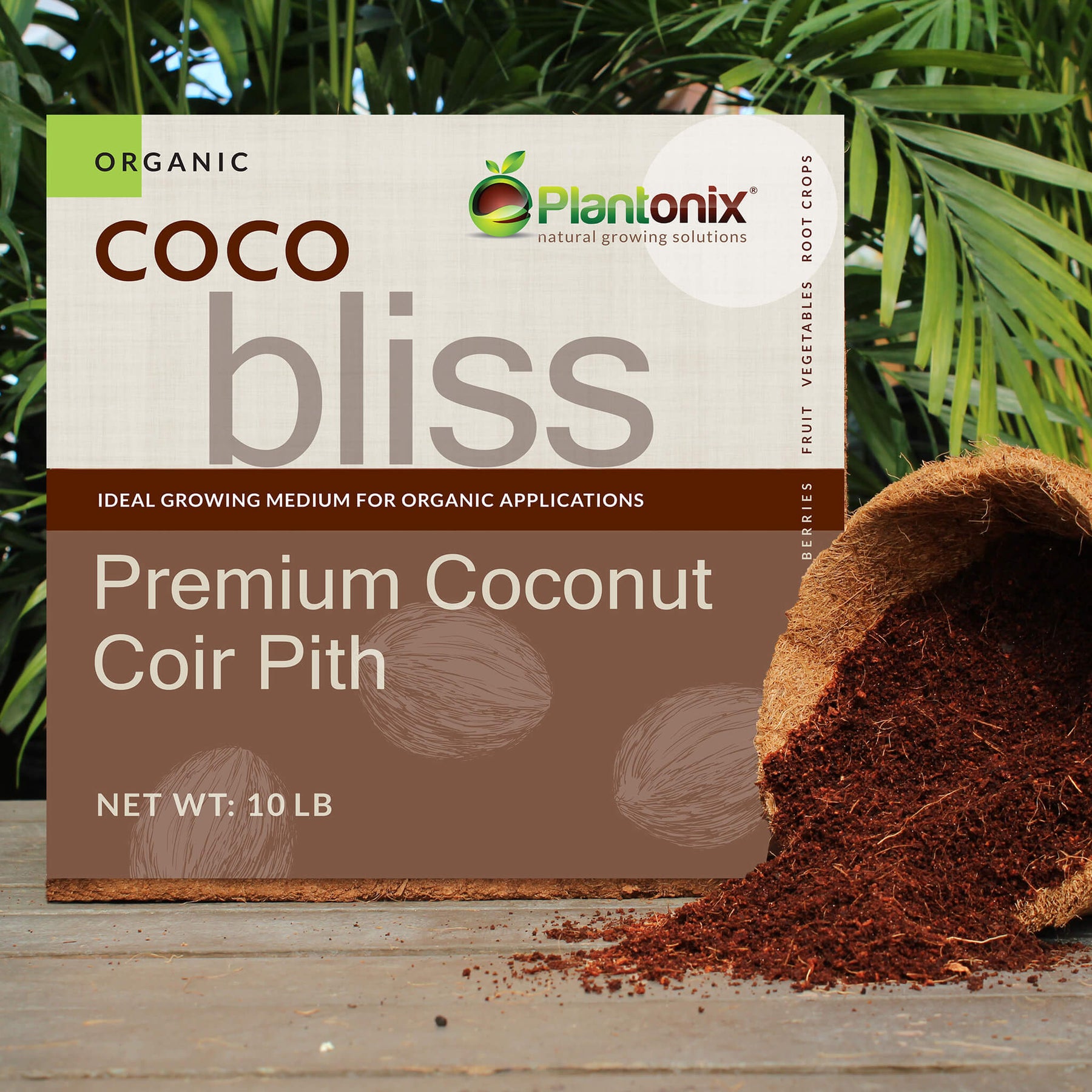 Coco Cb Coco Bliss 10 Lb Coco Coir Block - Perfect Growing Medium for Vegetabl ...