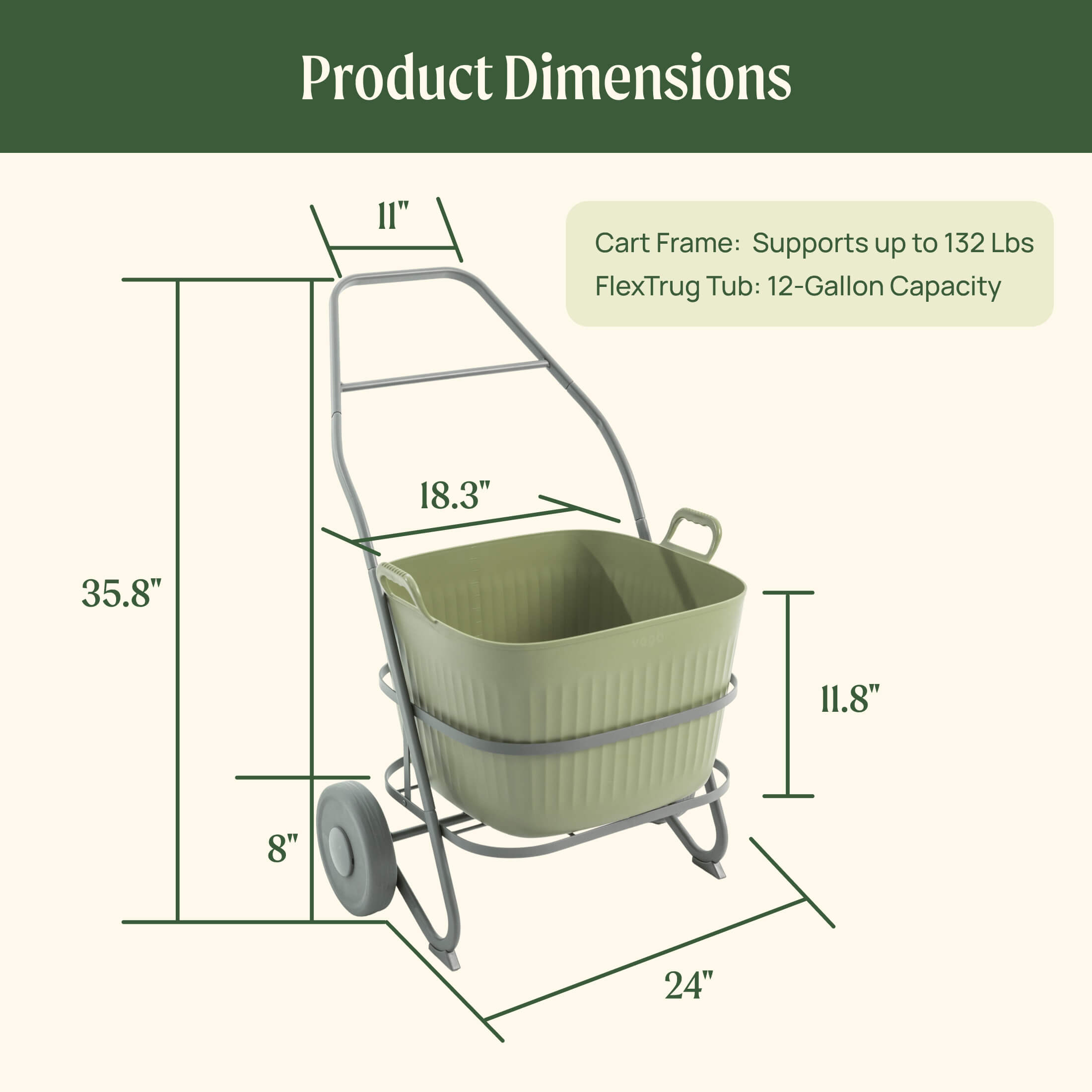 FlexTrug™ 12-Gallon Utility Cart