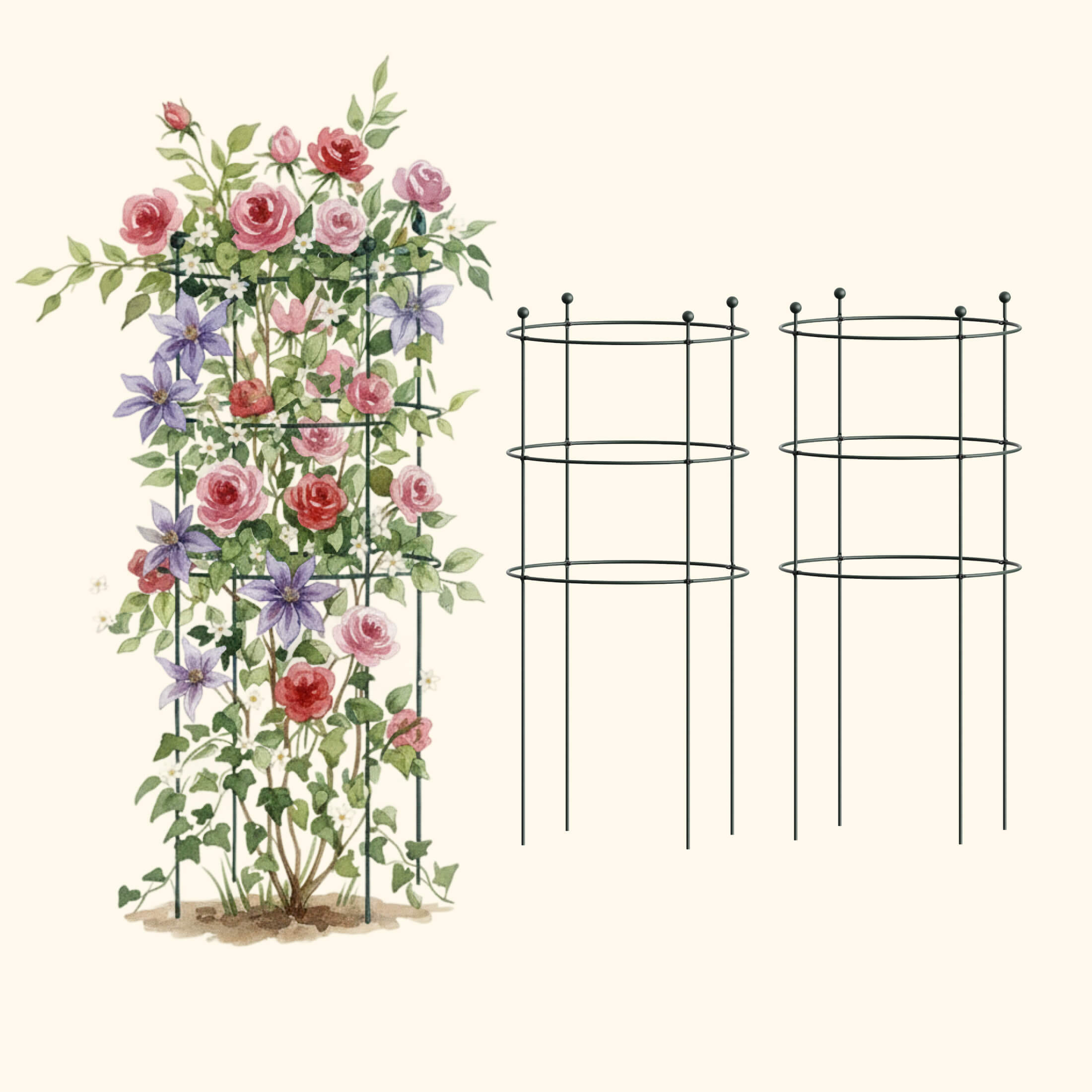 Flower Cage Round - 2 Pack