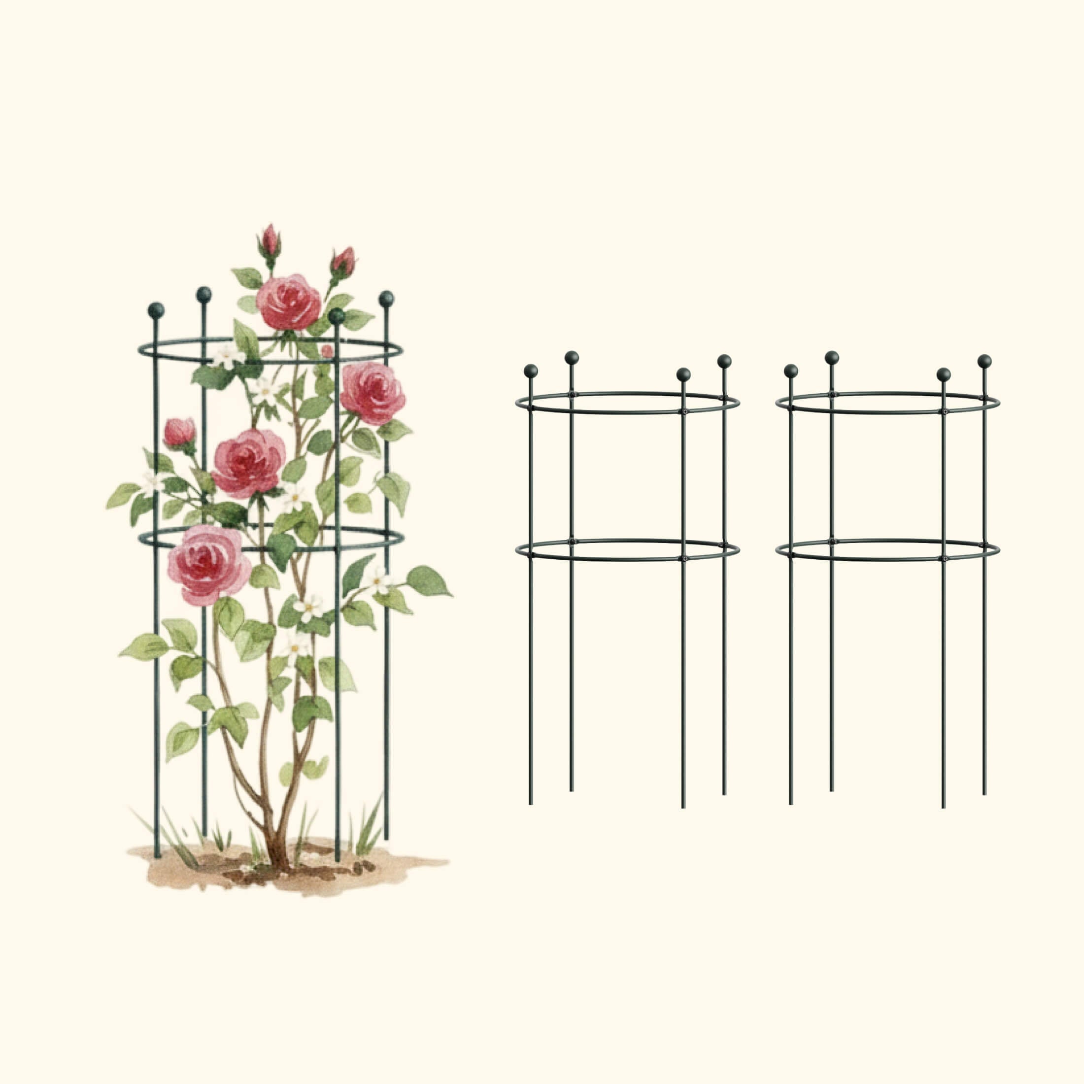 Flower Cage Round - 2 Pack