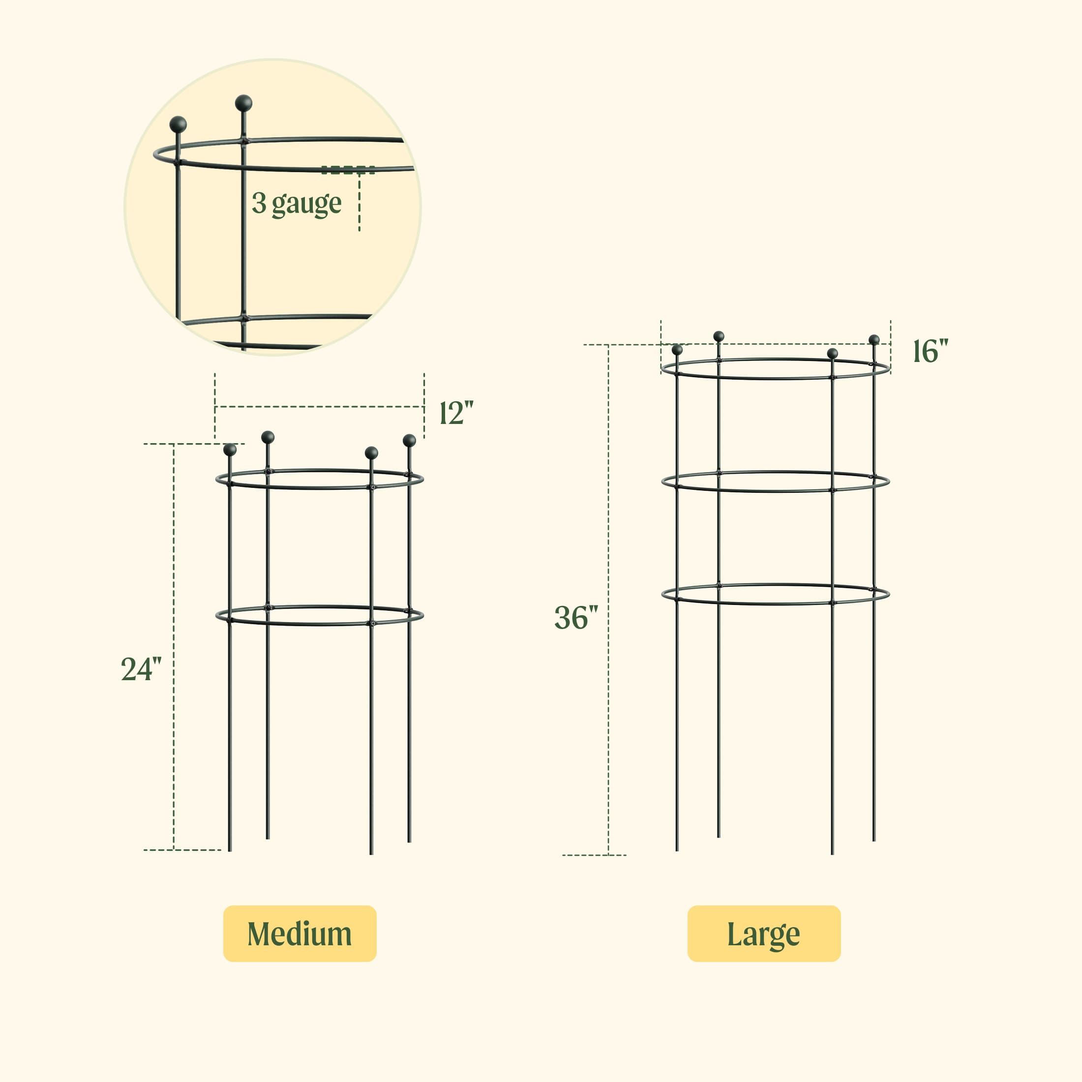 Flower Cage Round - 2 Pack