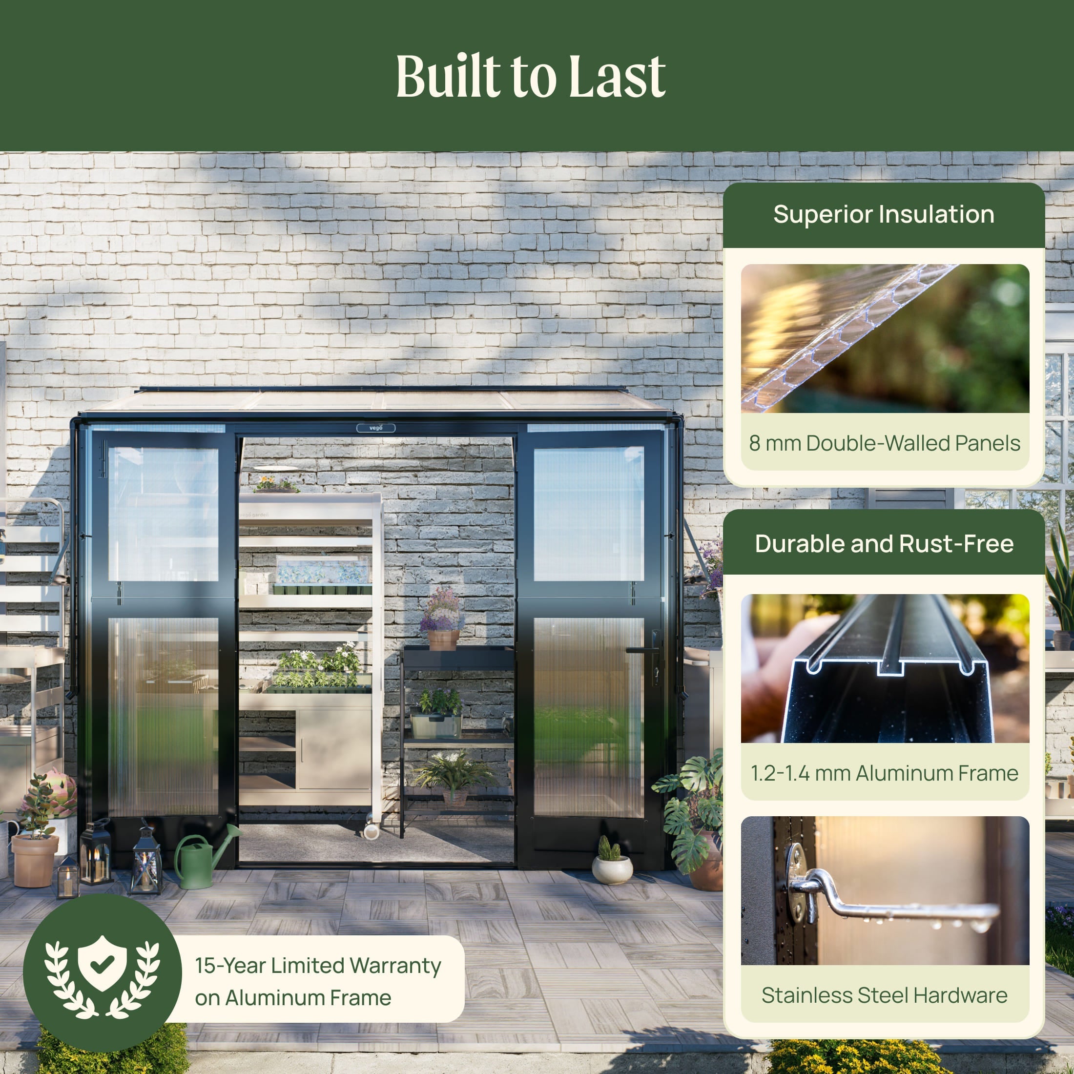 Lean-To Greenhouse - 4.5' x 8.5'