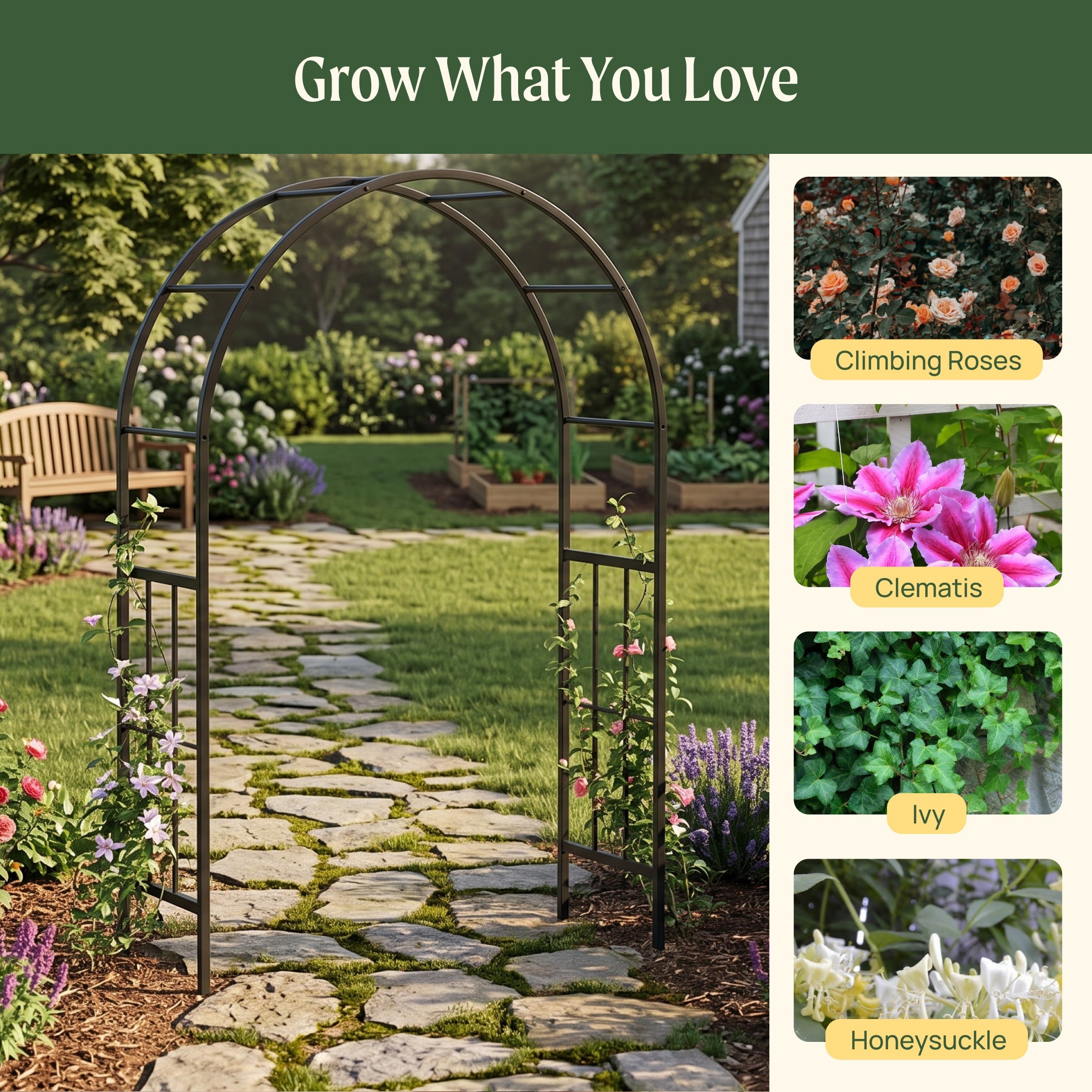 Heritage Round Garden Arch - 4.75ft