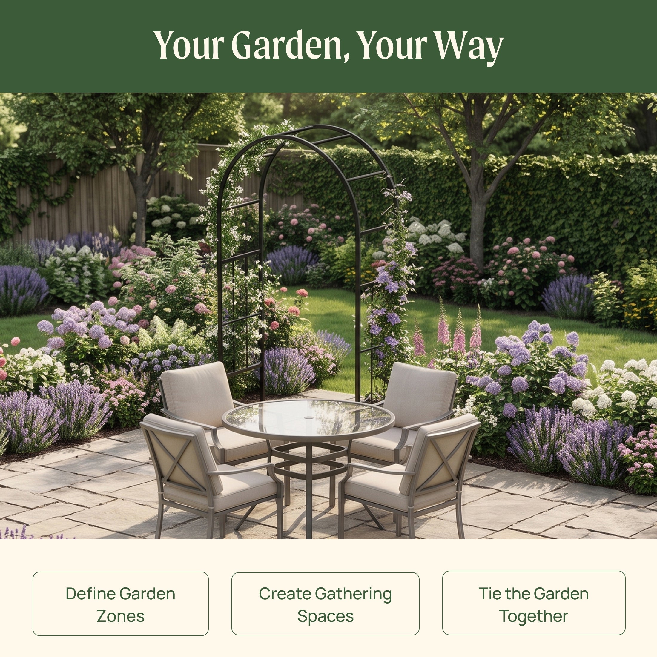Heritage Round Garden Arch - 4.75ft