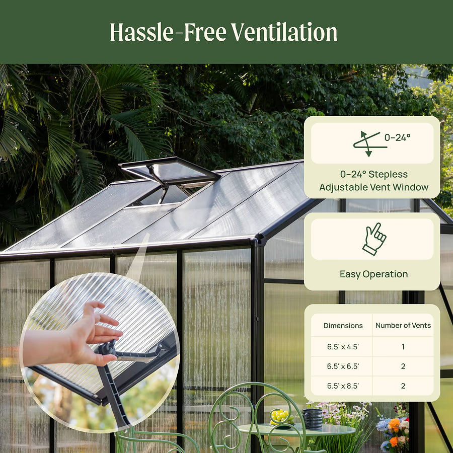 Vego Junior Victorian Greenhouse - 6.5ft Wide