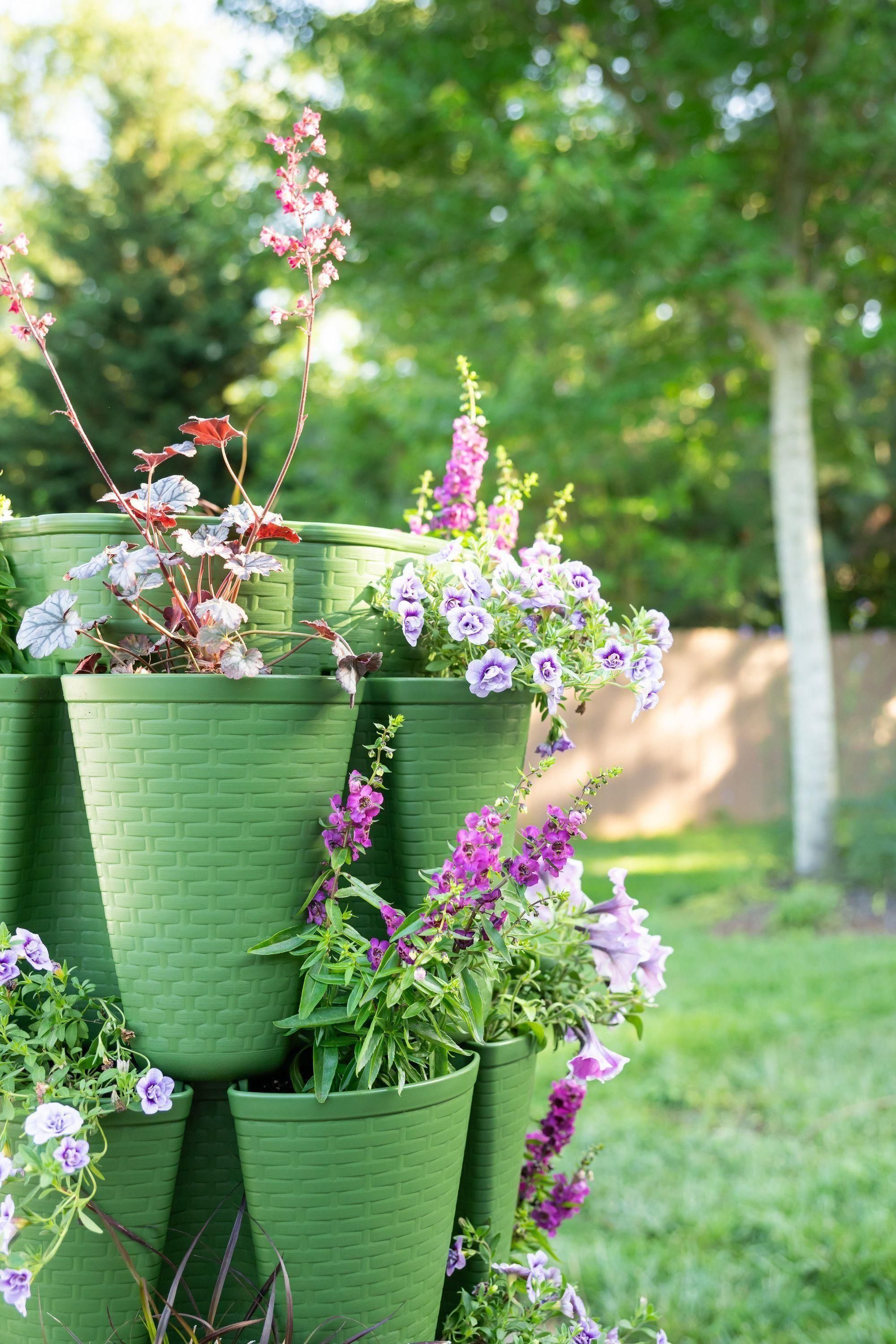 5 Tier GreenStalk Garden Original Vertical Planter - Basket Weave Texture