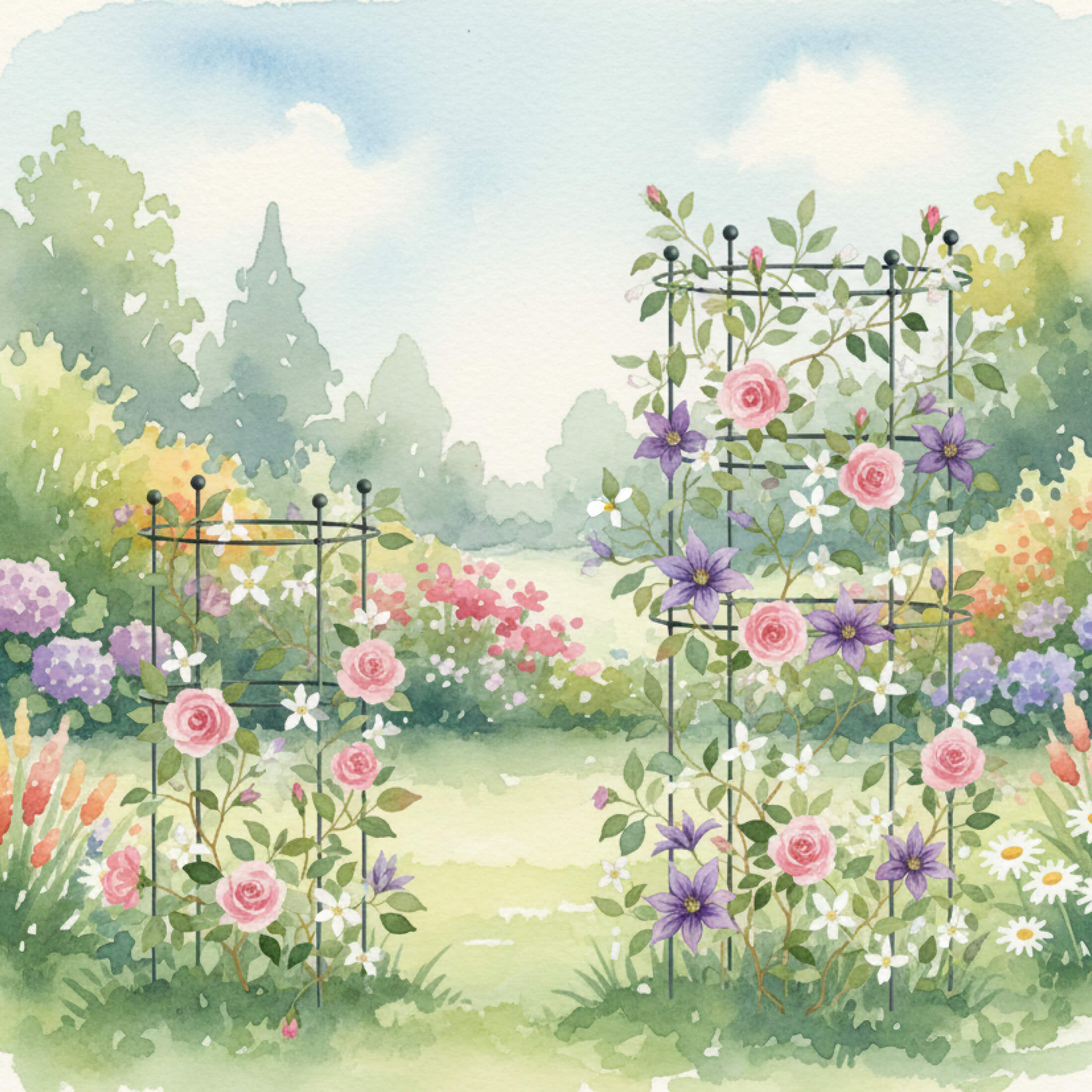 Flower Cage Round - 2 Pack