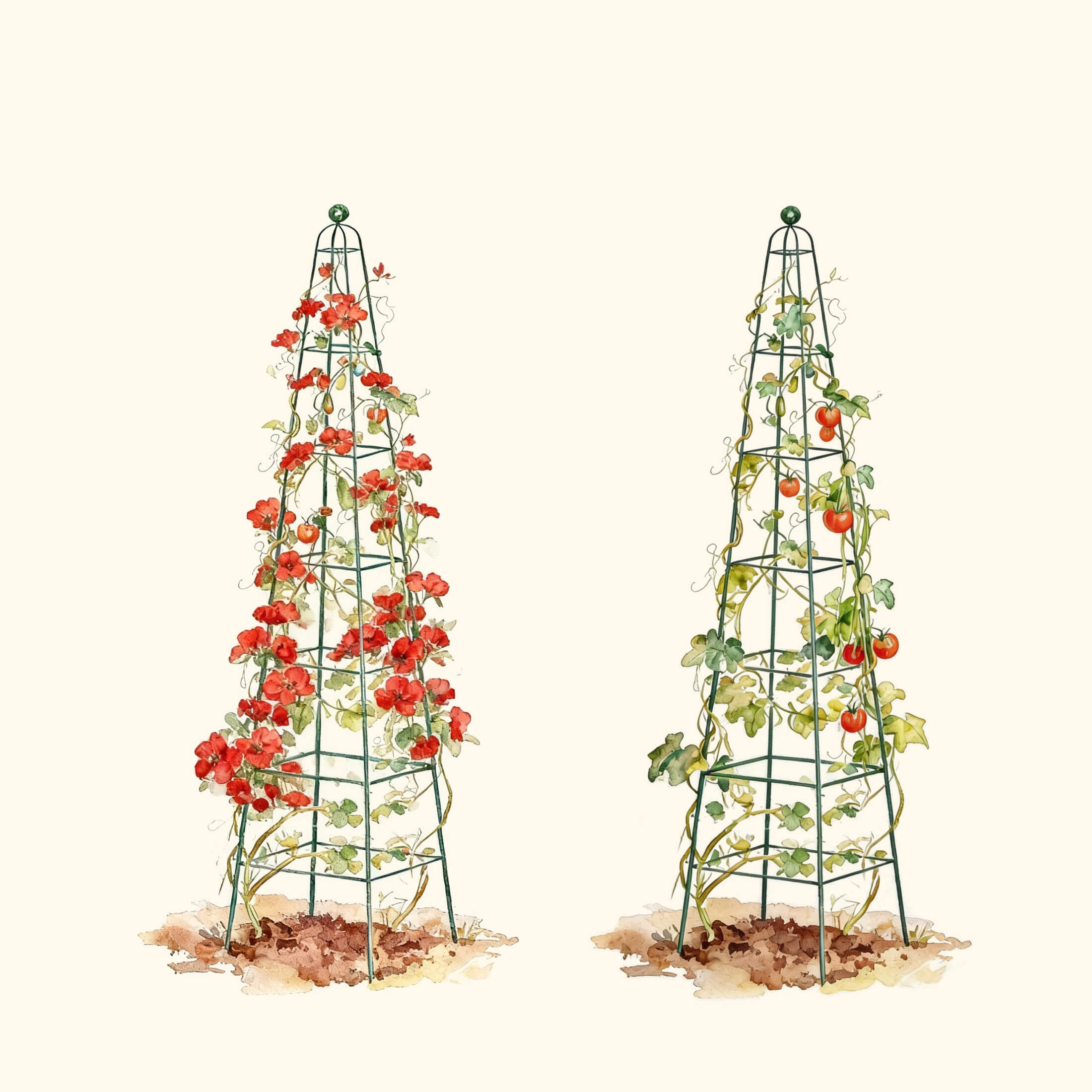 Pyramid Obelisk Garden Trellis - 9 ft