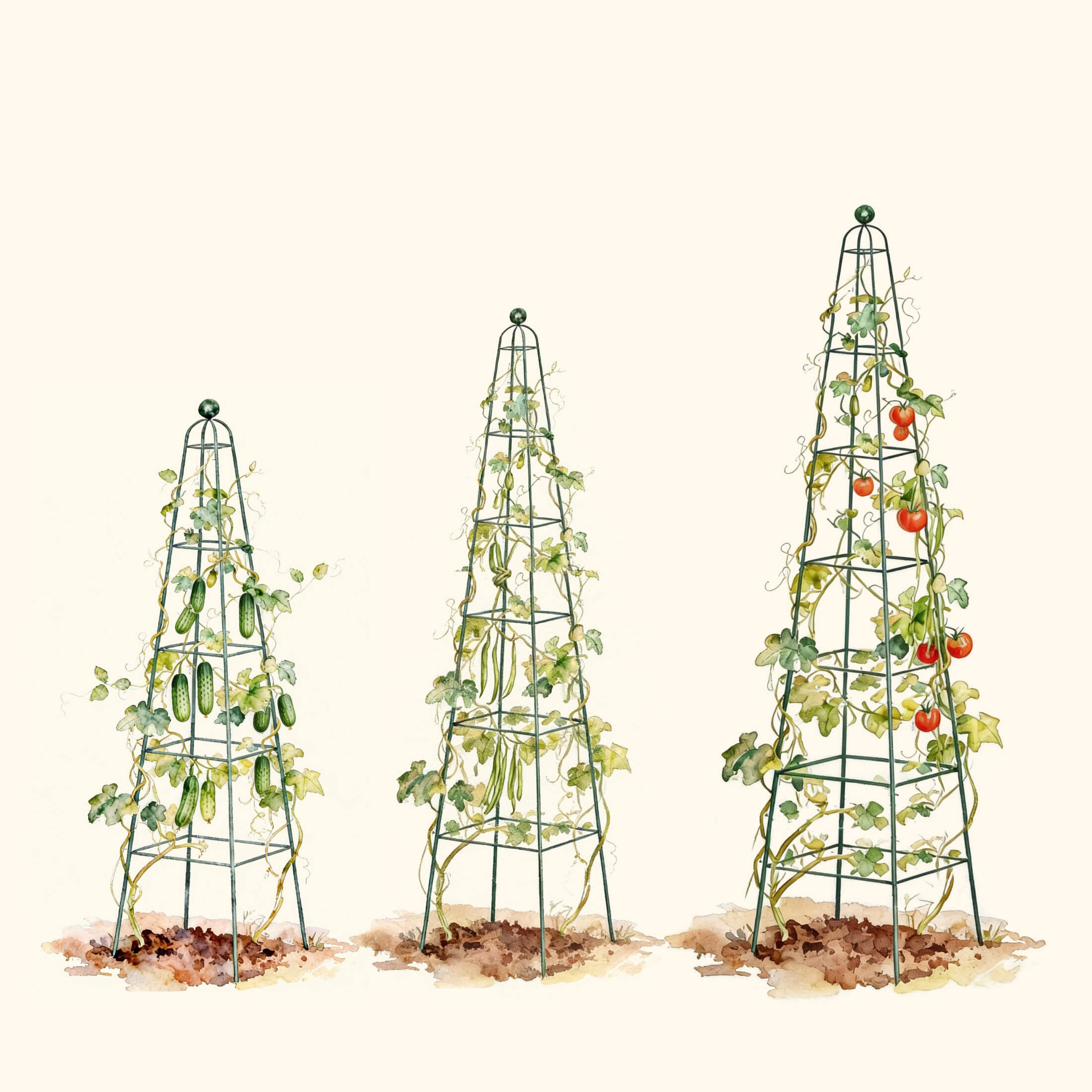 Pyramid Obelisk Garden Trellis - 9 ft