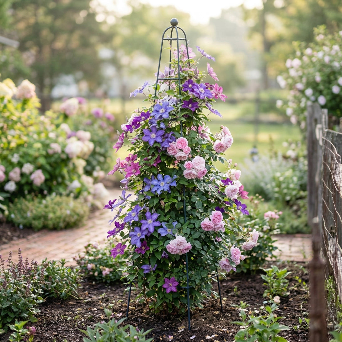 Pyramid Obelisk Garden Trellis - 6.5 ft