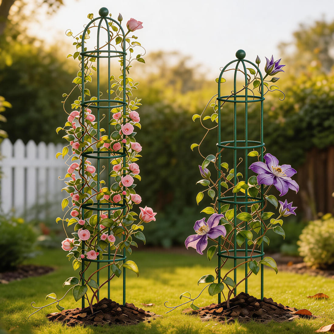 Round Obelisk Garden Trellis - 7.6 ft