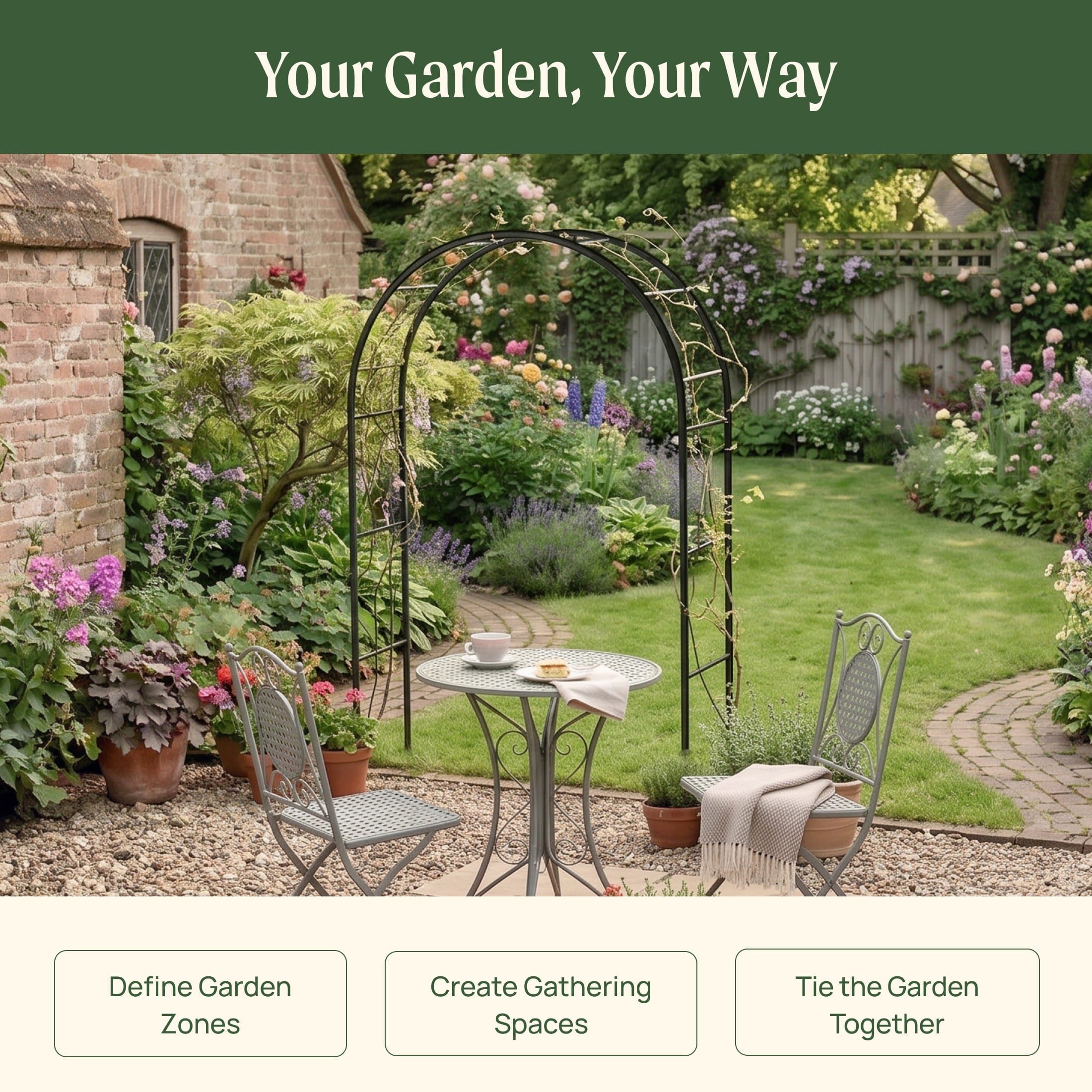 Round Garden Arch - Standard Frame