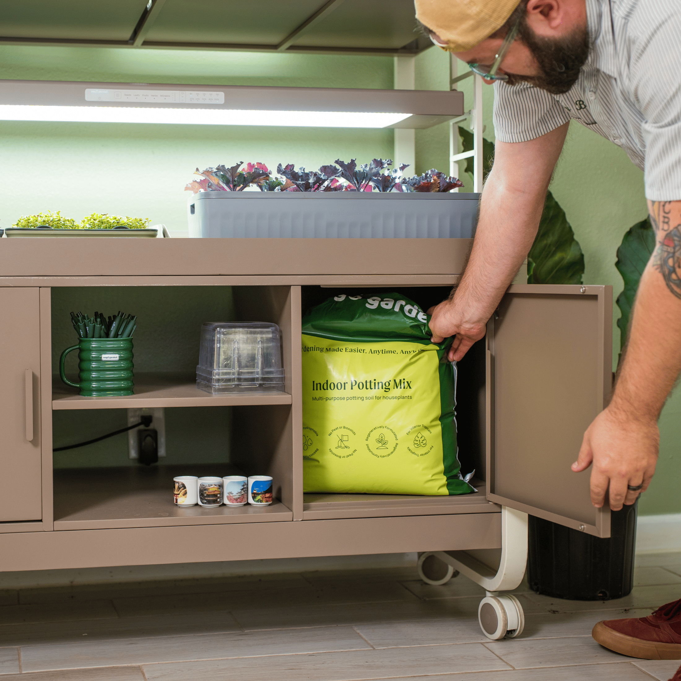 Ultimate Grow Light Garden with Storage