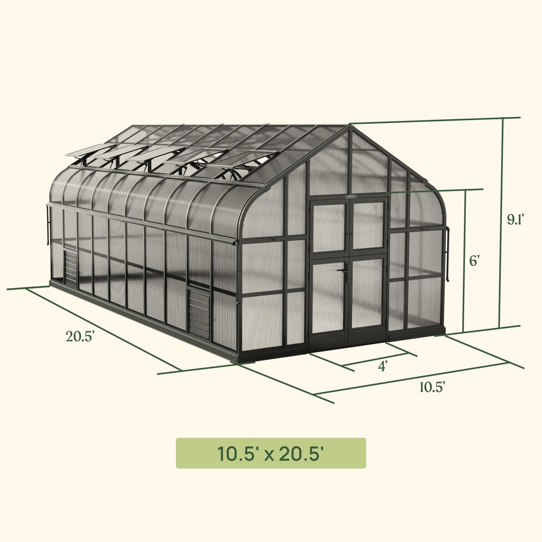 Vego Pacific Greenhouse - 10.5ft Wide