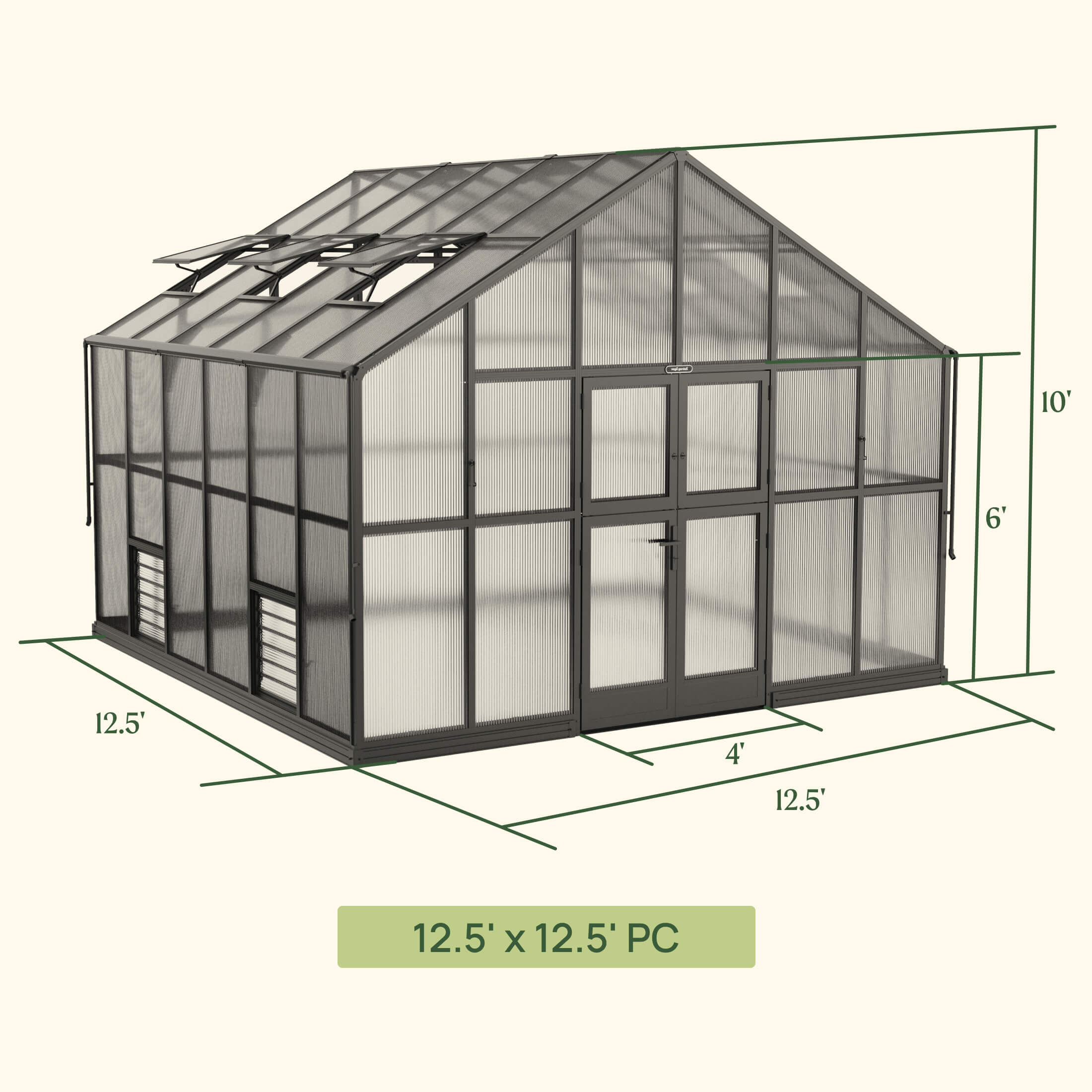 Vego Grand Victorian Greenhouse - 12.5ft Wide