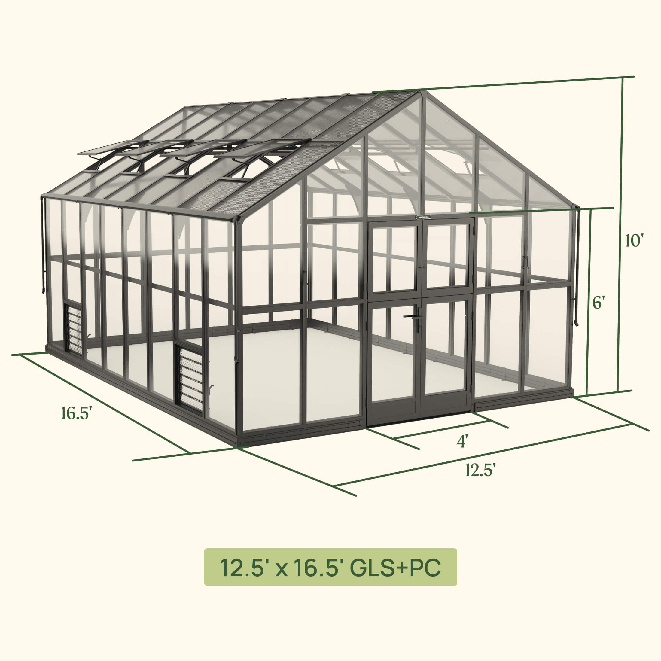 Vego Grand Victorian Greenhouse - 12.5ft Wide