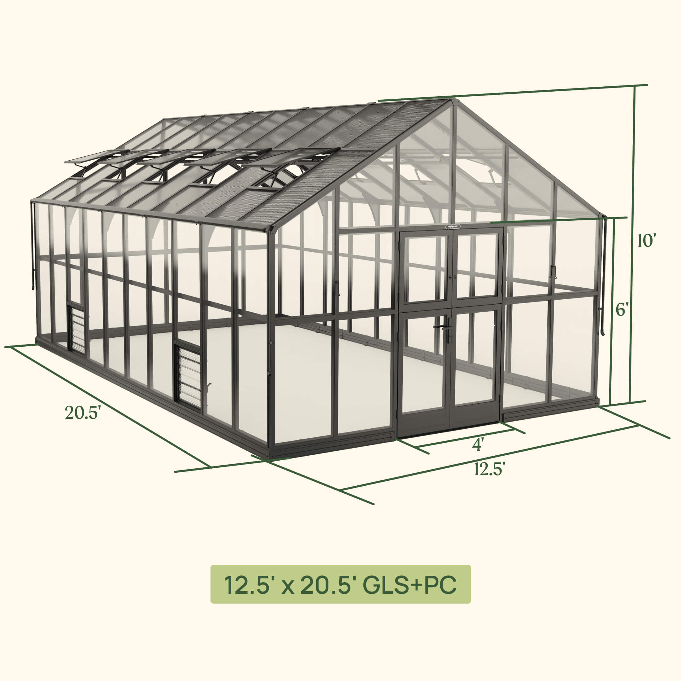 Vego Grand Victorian Greenhouse - 12.5ft Wide