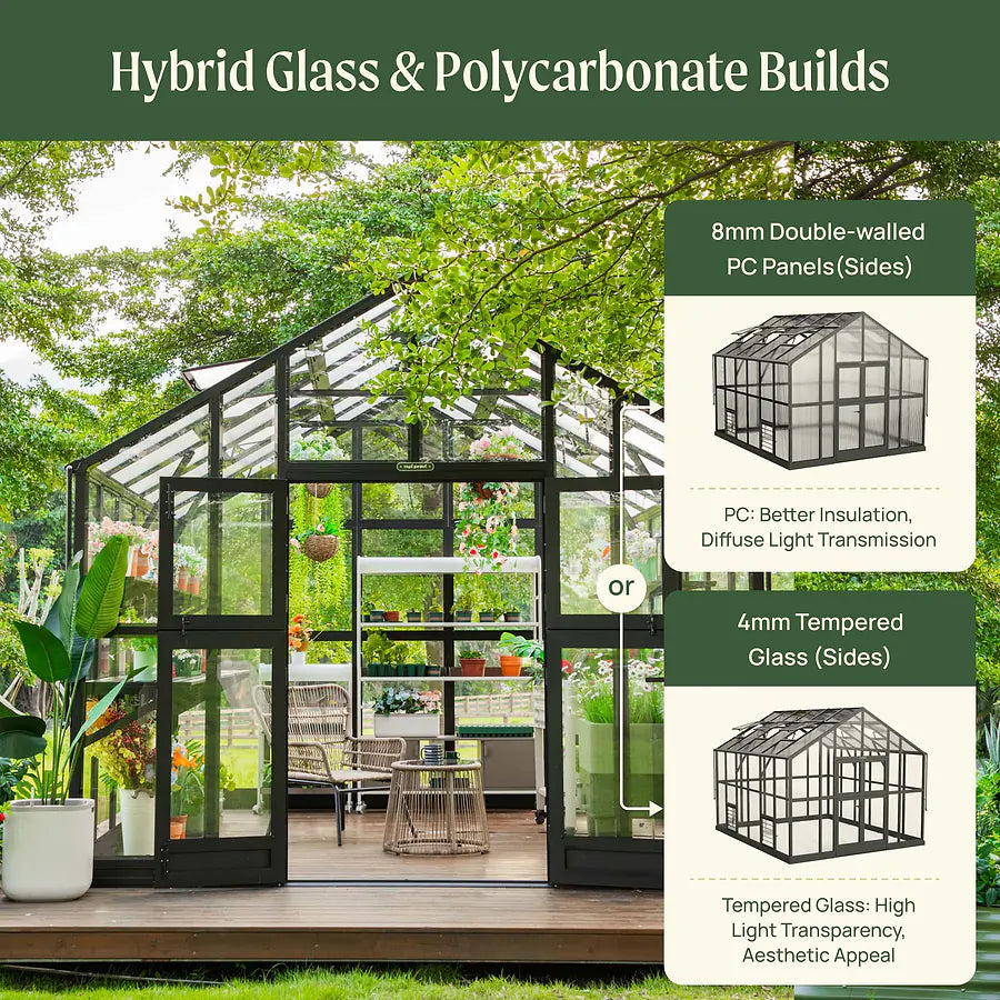 Vego Victorian Greenhouse - 10.5ft Wide