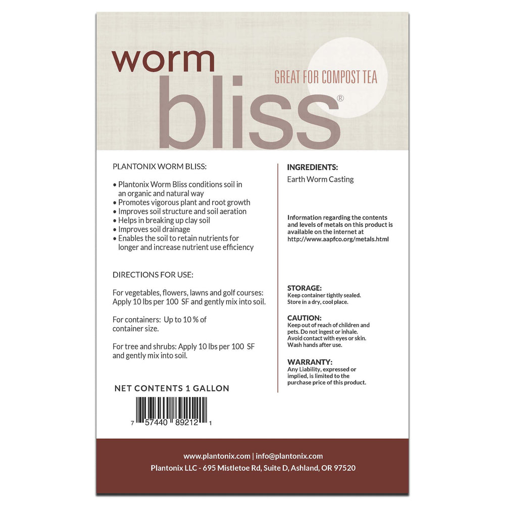 Worm Bliss Premium Organic Earthworm Castings