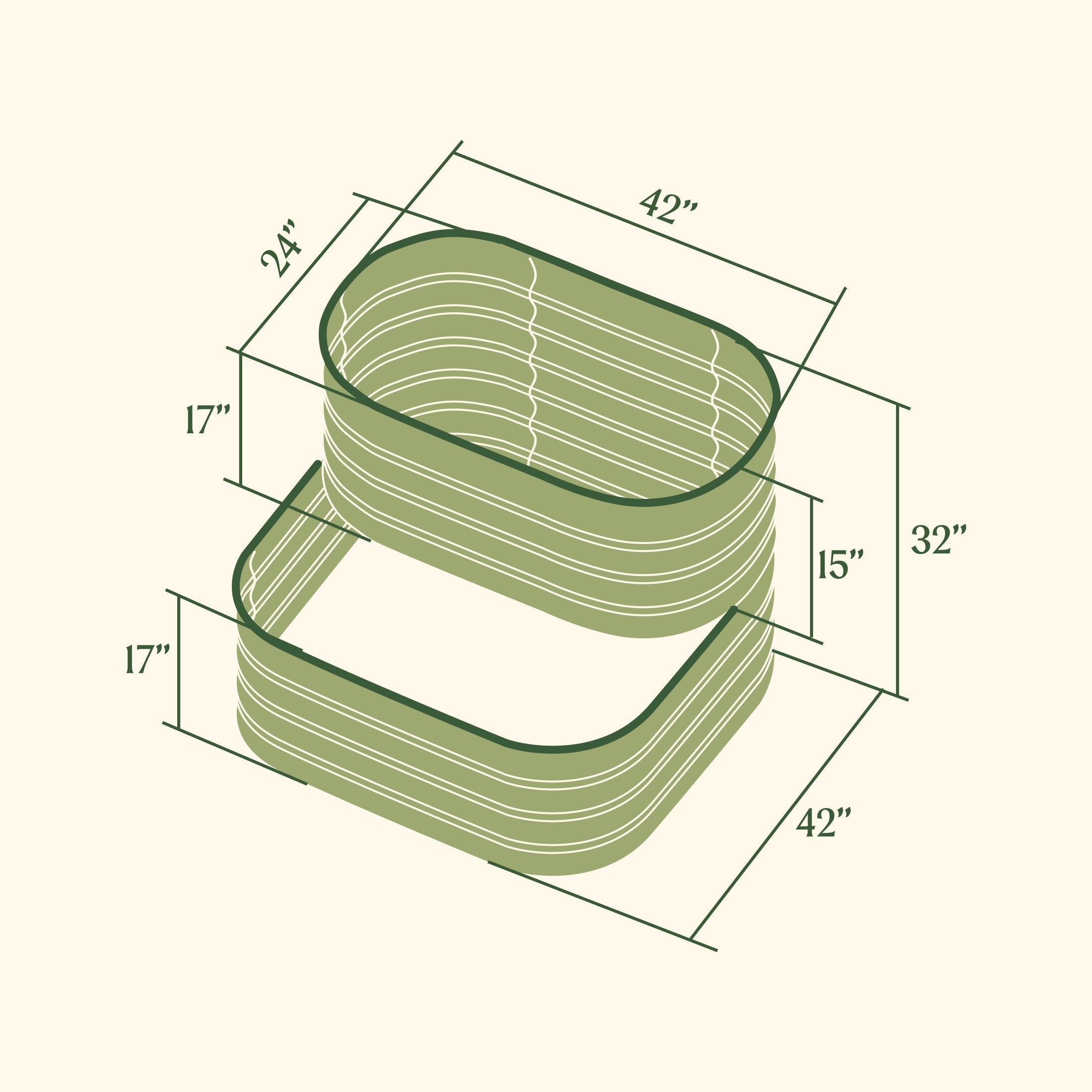Cascading Metal Raised Garden Bed Kit - Standard Size - Team Grow