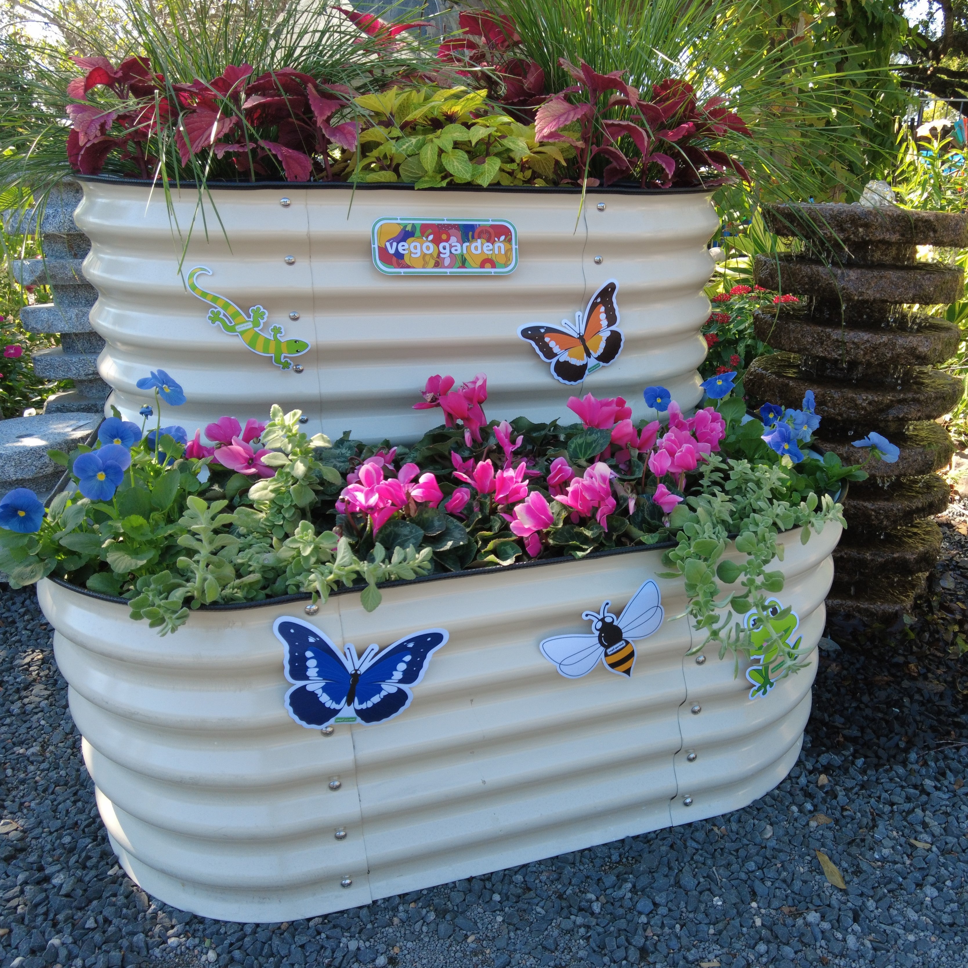 Cascading Metal Raised Garden Bed Kit - Standard Size - Team Grow