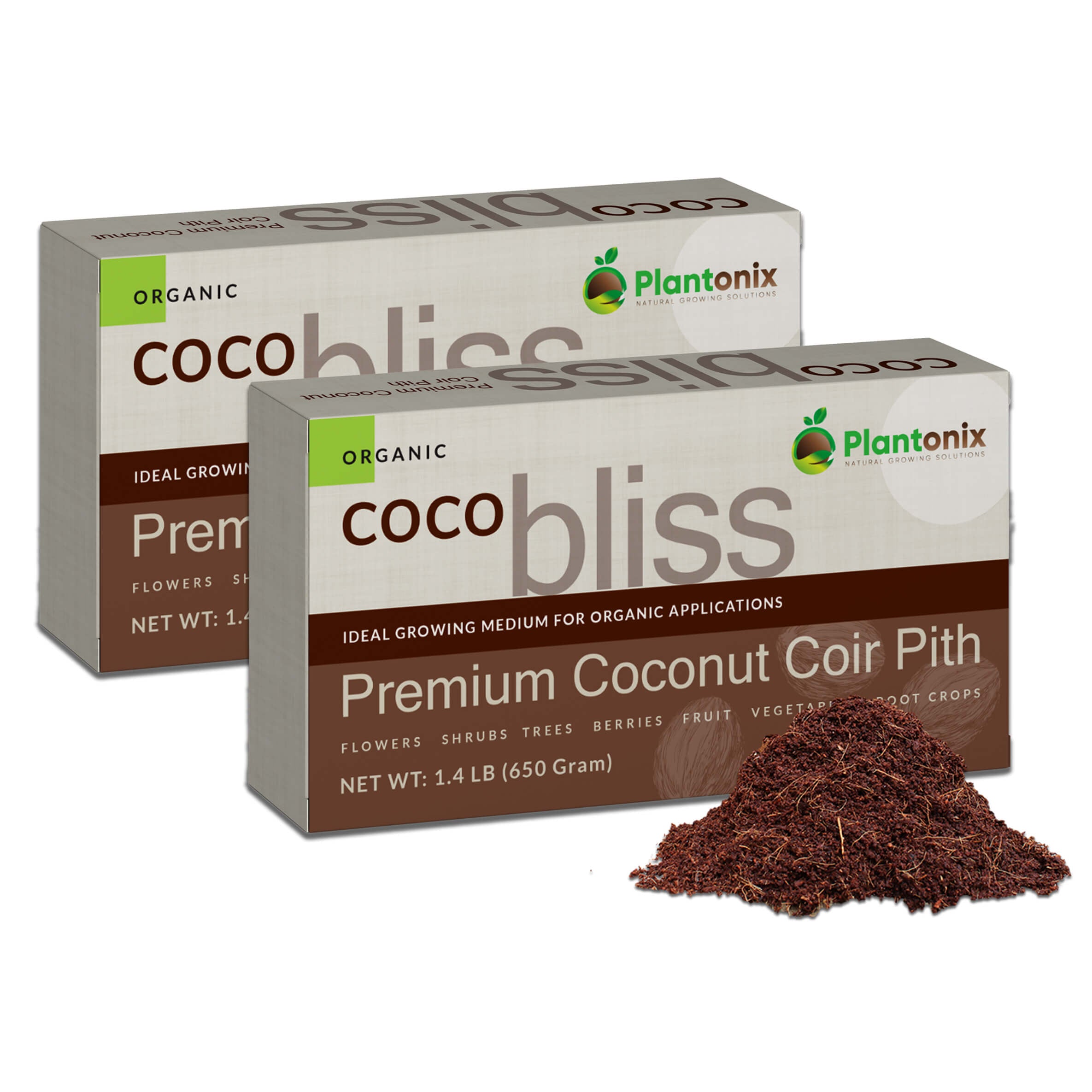 Coco Bliss Brick - 650gm Coco Coir / Pith Premium Organic Coir Growing Media Peat Alternative - Team Grow