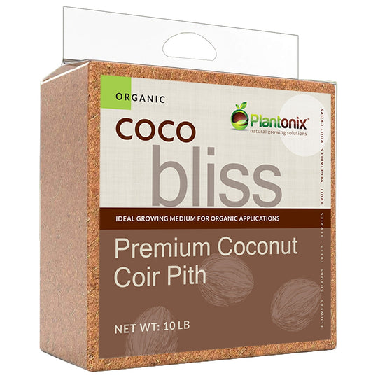 Coco Bliss 10 Lb Coco Coir Block - Perfect Growing Medium for Vegetable Gardens, Plants and Mushrooms